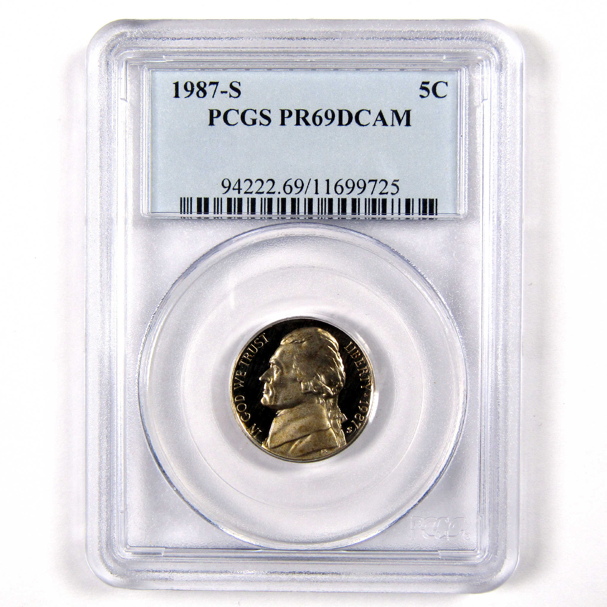 1987 S Jefferson Nickel PR 69 DCAM PCGS 5c Proof Coin SKU:CPC5053