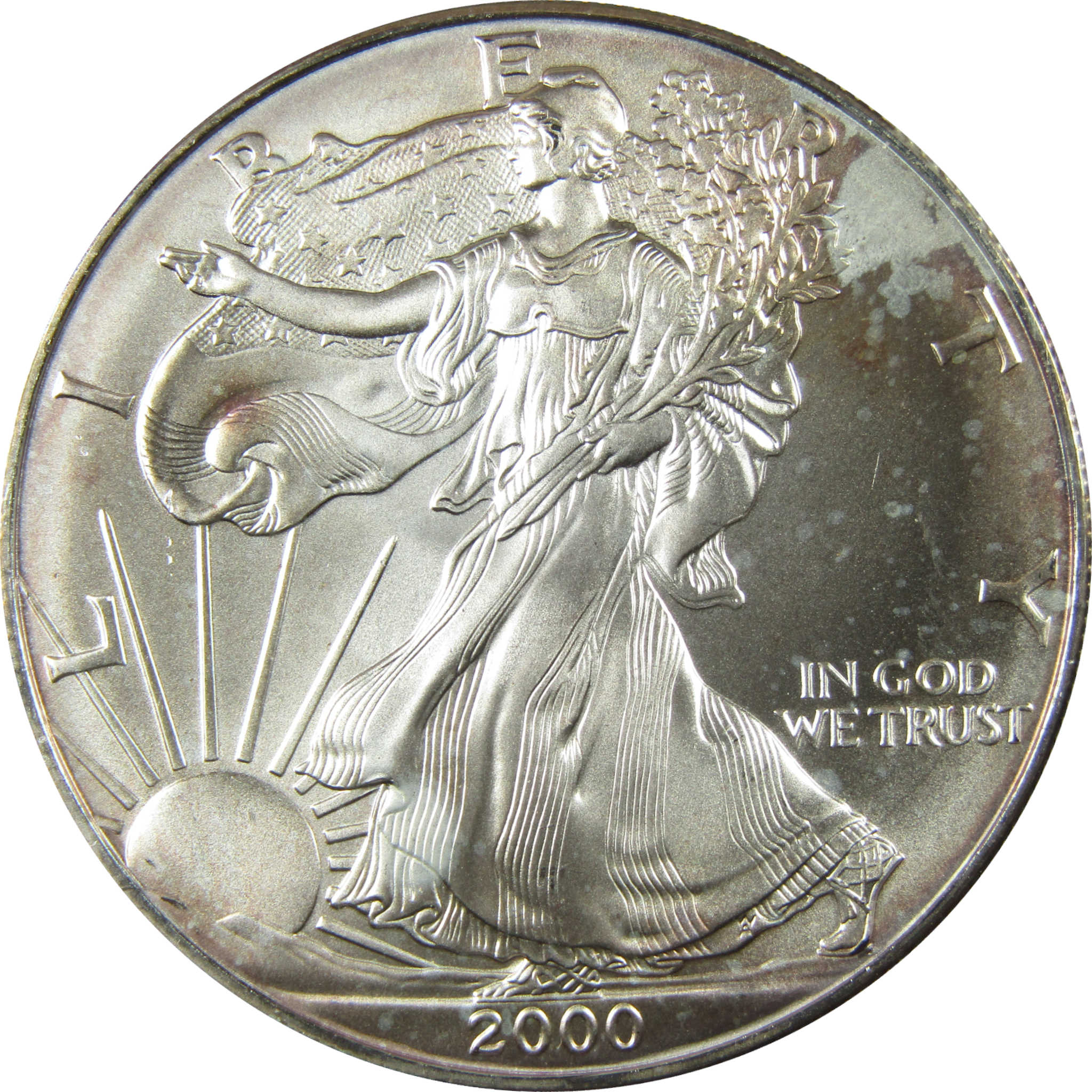 2000 American Silver Eagle Uncirculated Mint State $1 Coin SKU:CP1520