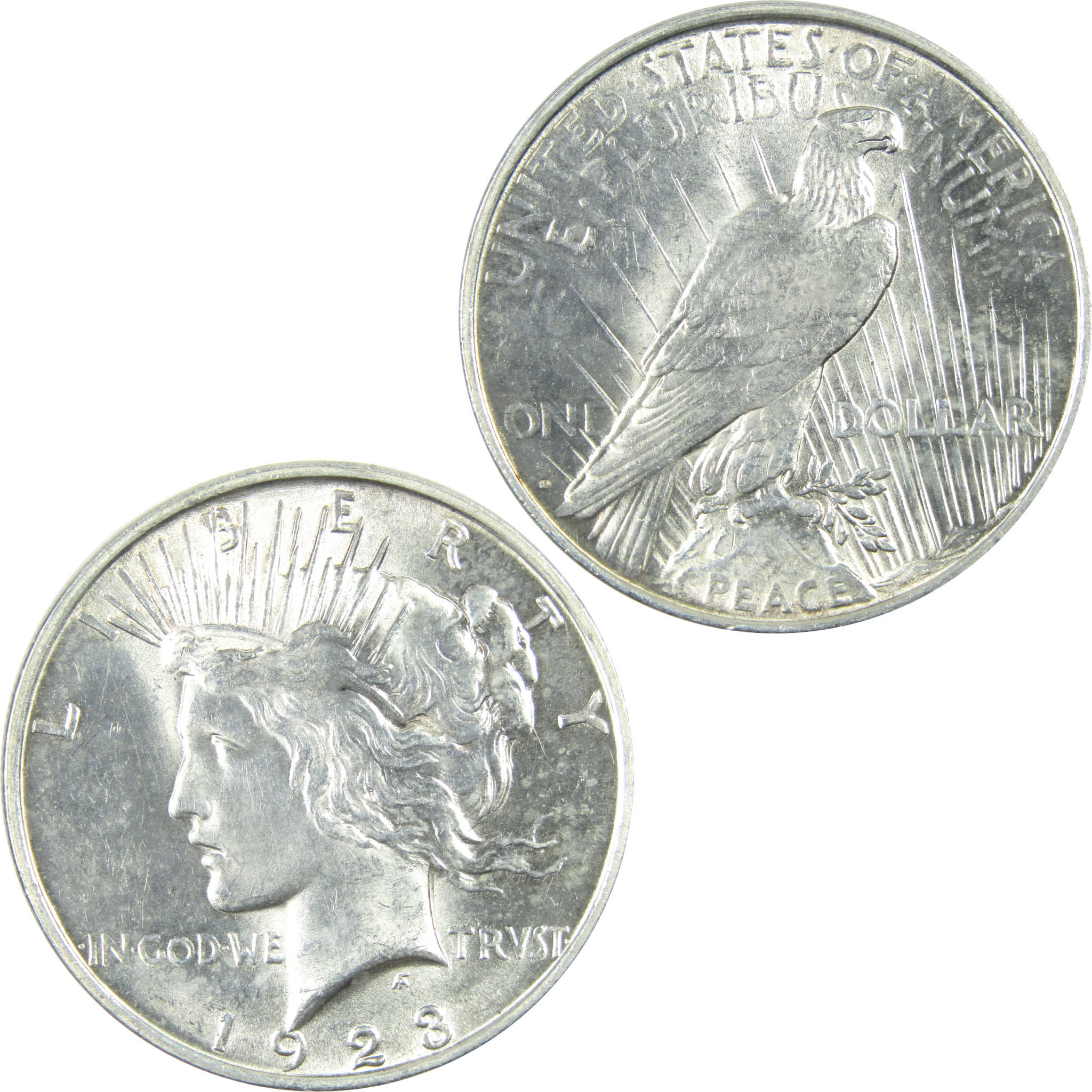 1923 D Peace Dollar Choice About Uncirculated Silver $1 SKU:I14359