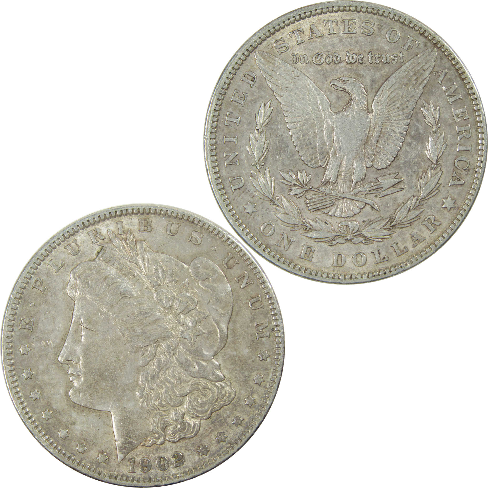 1902 Morgan Dollar AU About Uncirculated Silver $1 Coin SKU:I13677 - Morgan coin - Morgan silver dollar - Morgan silver dollar for sale - Profile Coins &amp; Collectibles