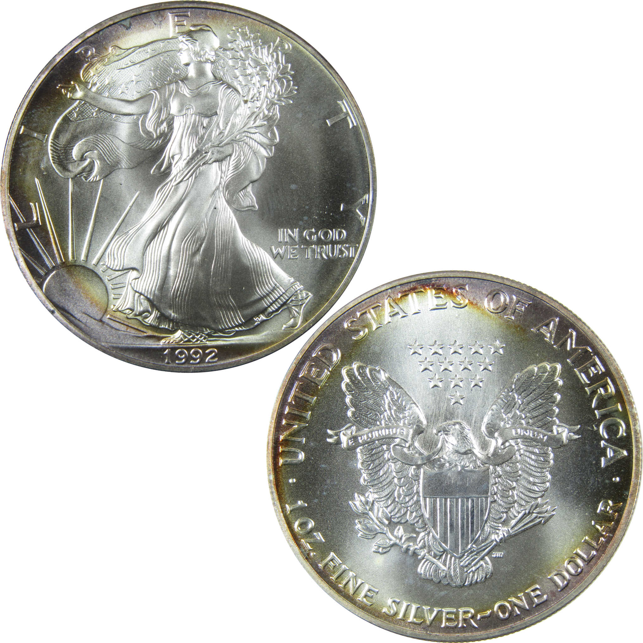 1992 American Silver Eagle Uncirculated Mint State $1 Coin SKU:CP1526