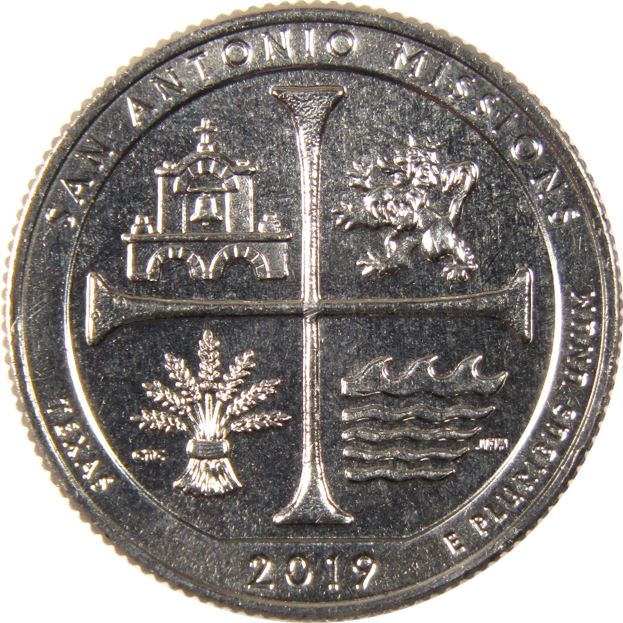 2019 S San Antonio Missions National Park Quarter Uncirculated Clad