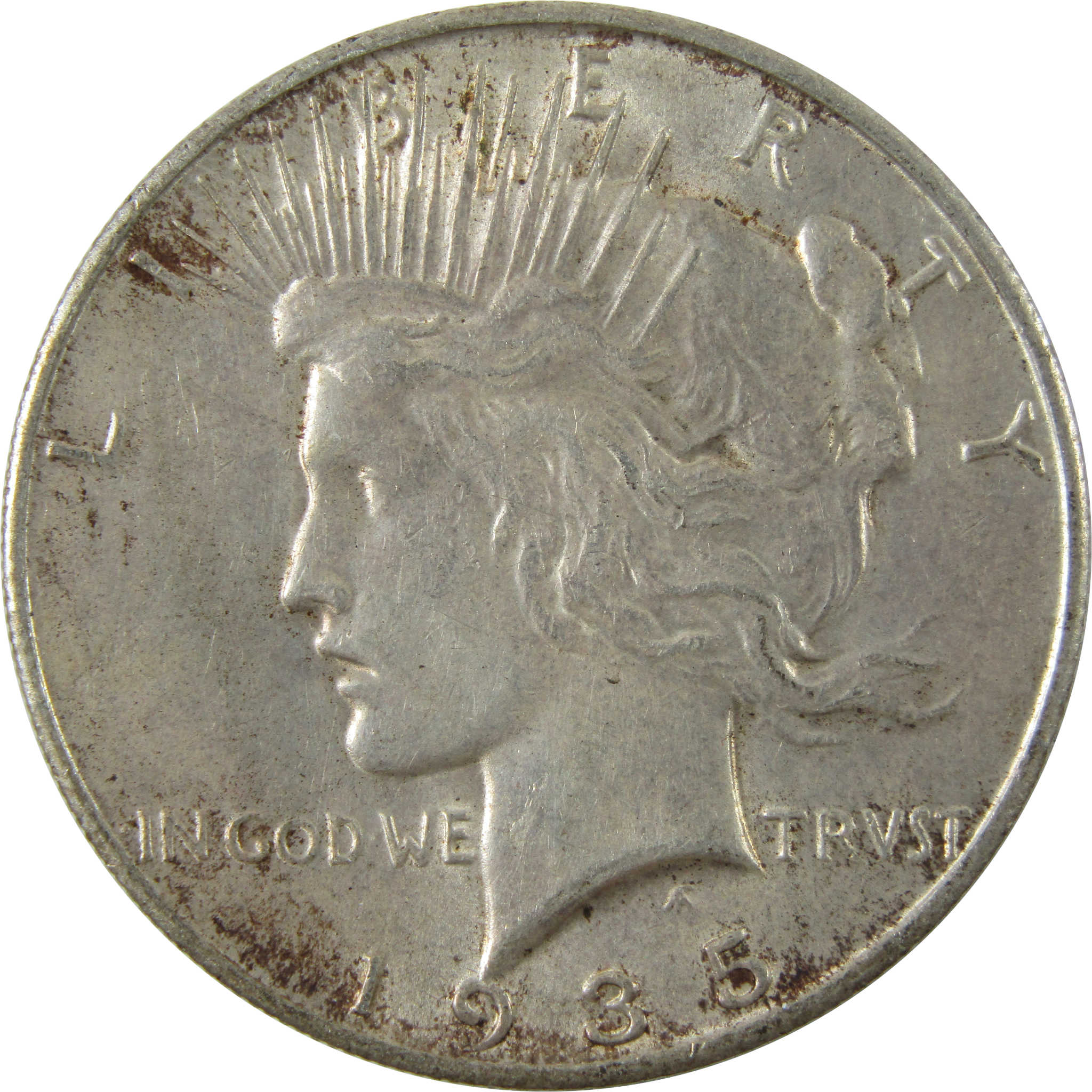 1935 S Peace Dollar AU About Uncirculated Silver $1 Coin SKU:I14210