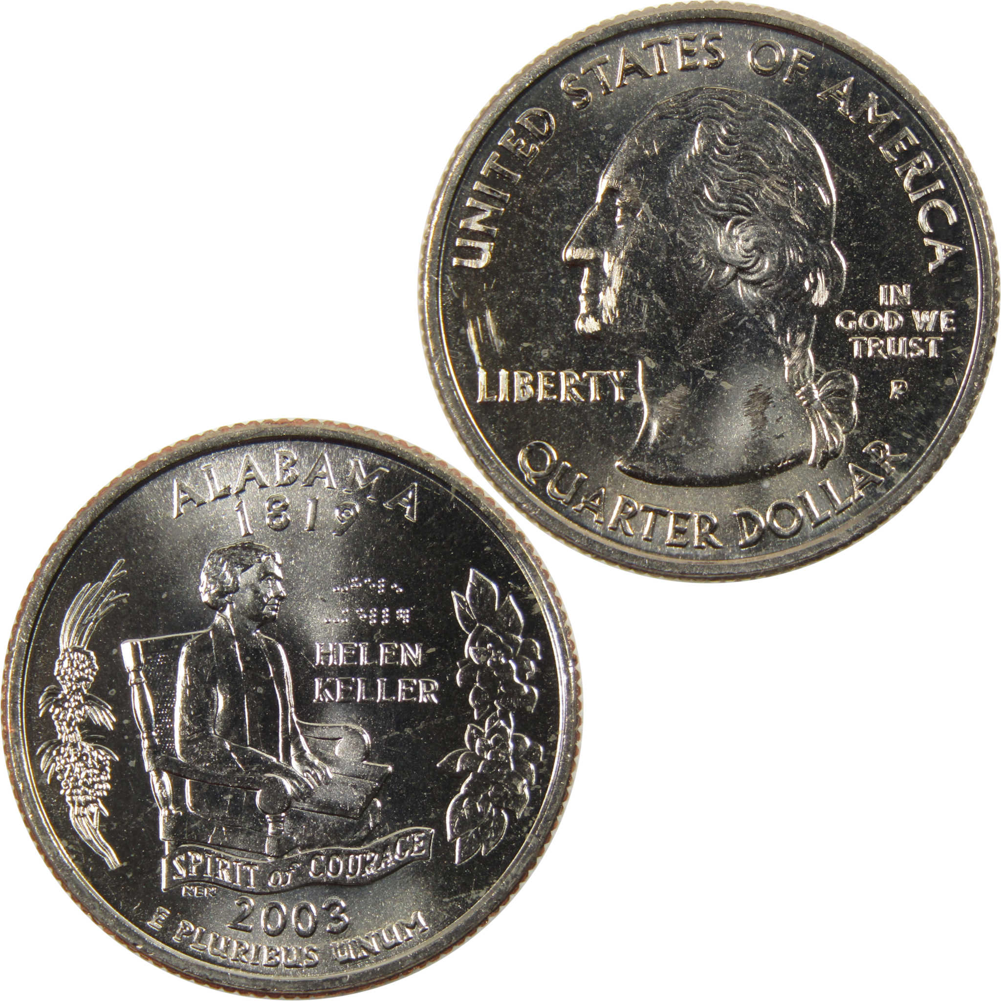 2003 P Alabama State Quarter BU Uncirculated Clad 25c Coin
