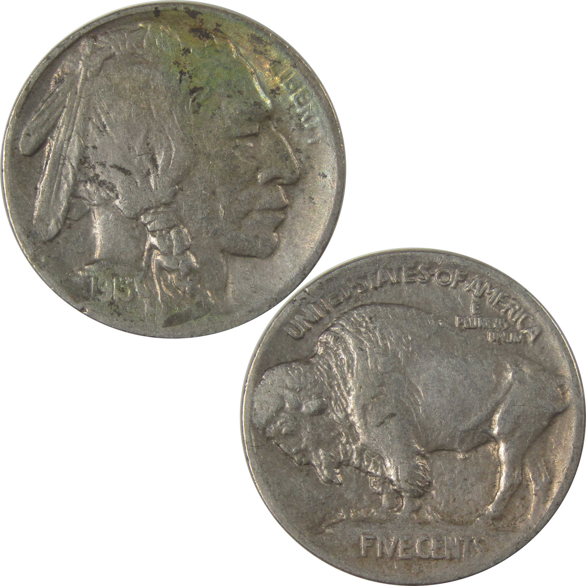 1913 S Type 1 Buffalo Nickel VF Very Fine Details 5c Coin SKU:I22886