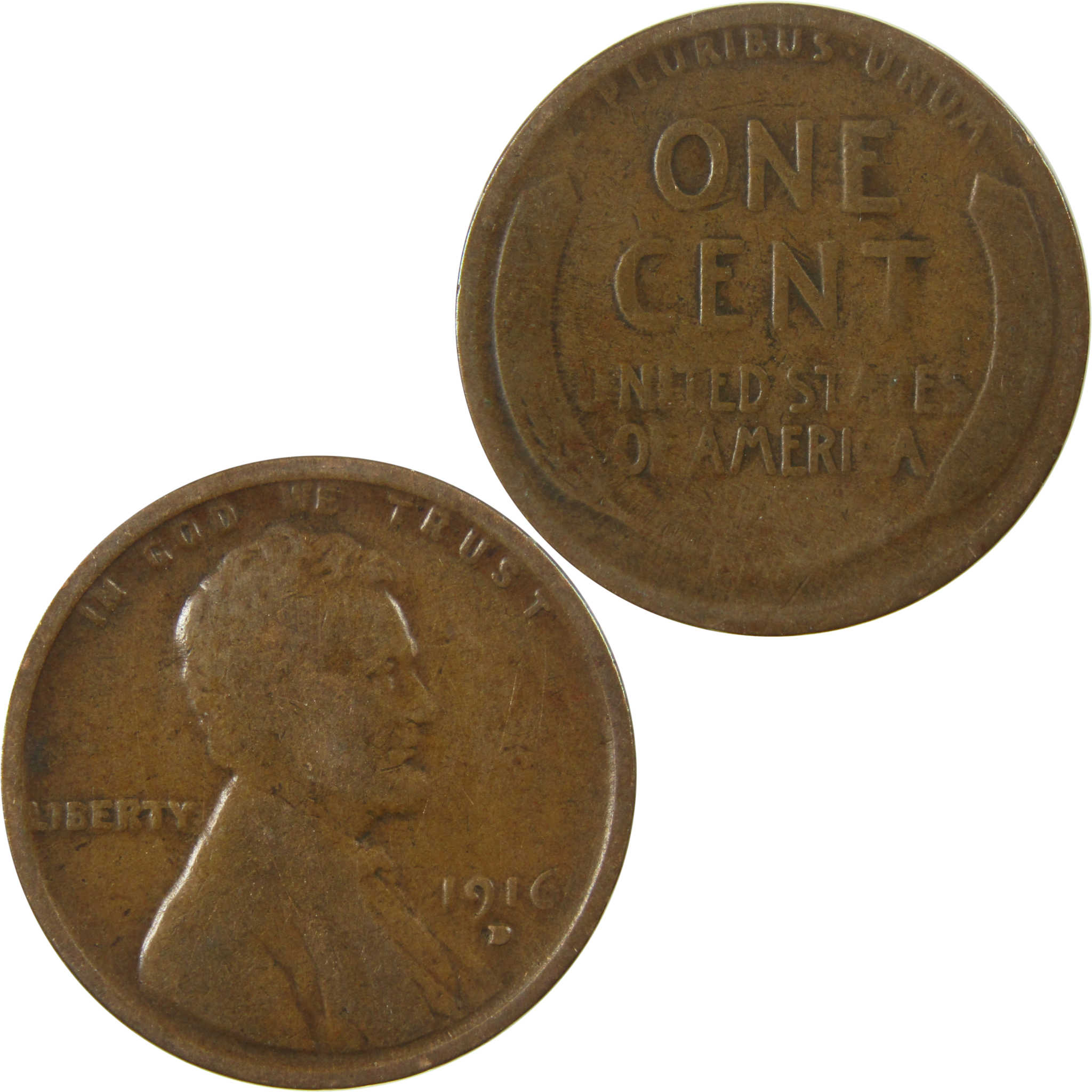 1916 D Lincoln Wheat Cent G Good Penny 1c Coin Collectible SKU:I26813