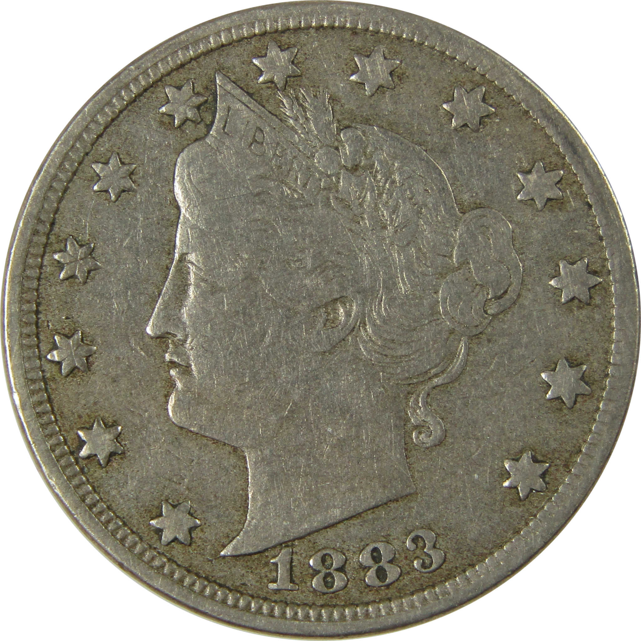 1883 No Cents Liberty Head V Nickel VF Very Fine 5c Coin SKU:I26513