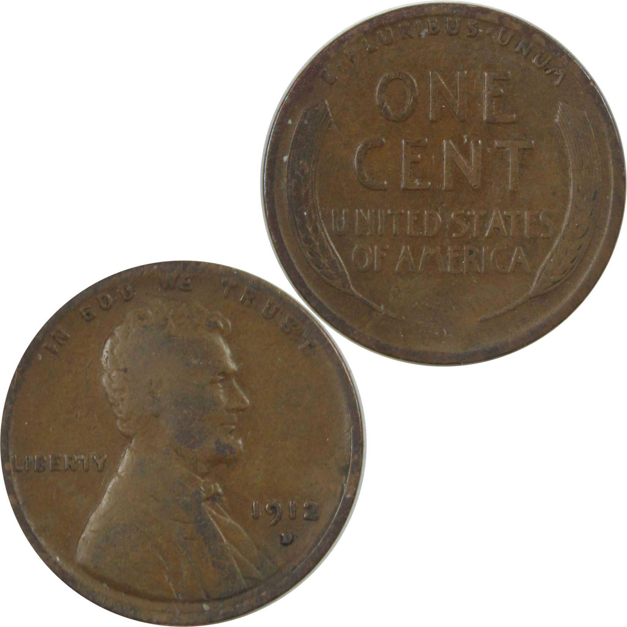 1912 D Lincoln Wheat Cent VG Very Good Penny 1c Coin SKU:I15430