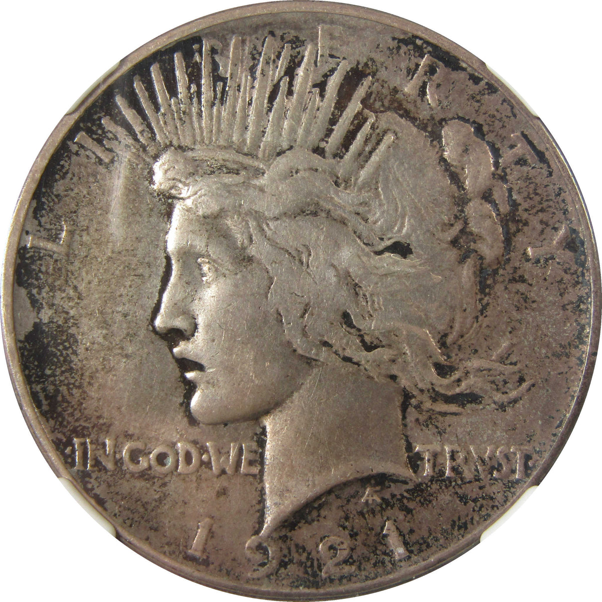1921 High Relief Peace Silver Dollar AU Details NGC $1 Coin SKU:I29304