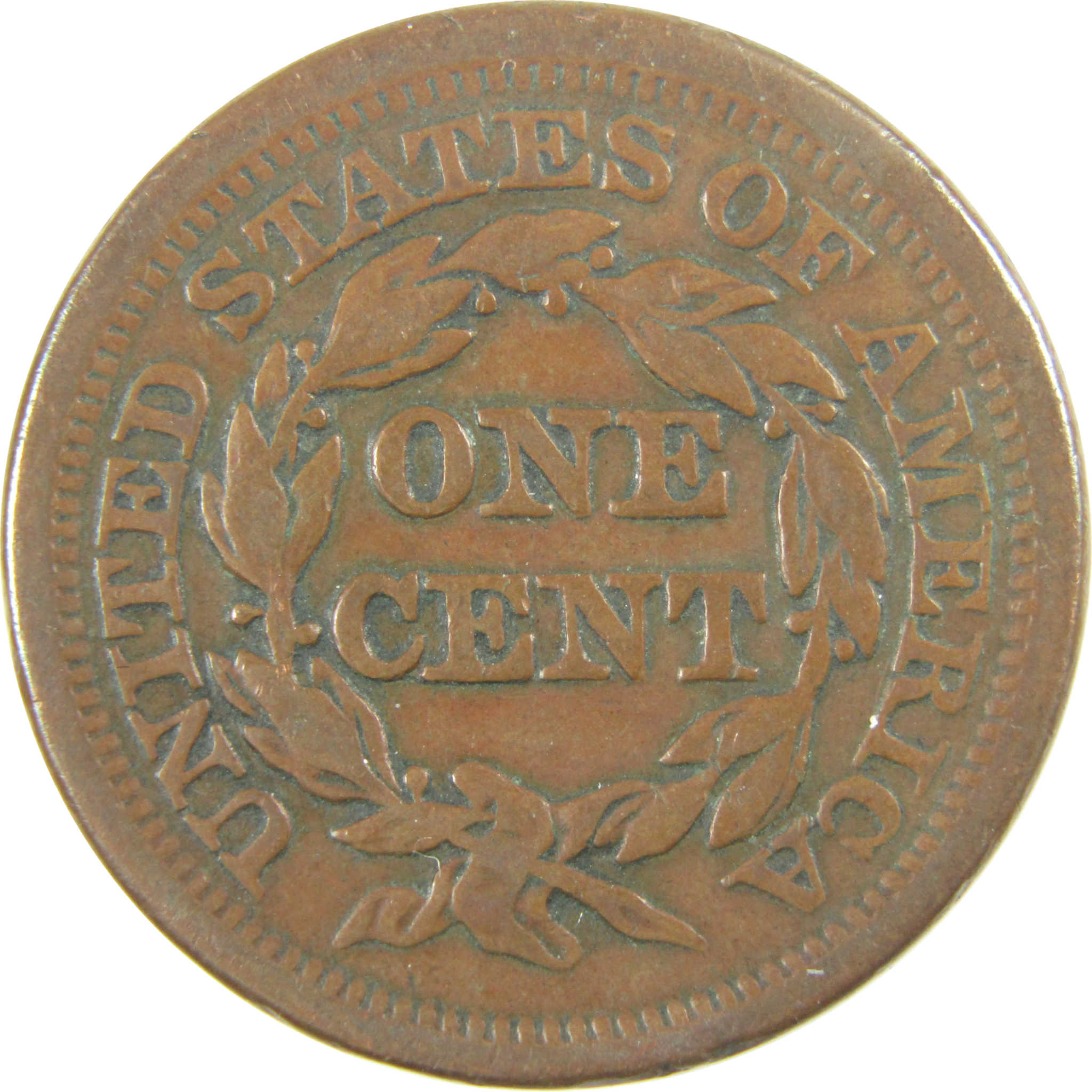1851 Braided Hair Copper Large Cent F Fine Details Penny SKU:I28214