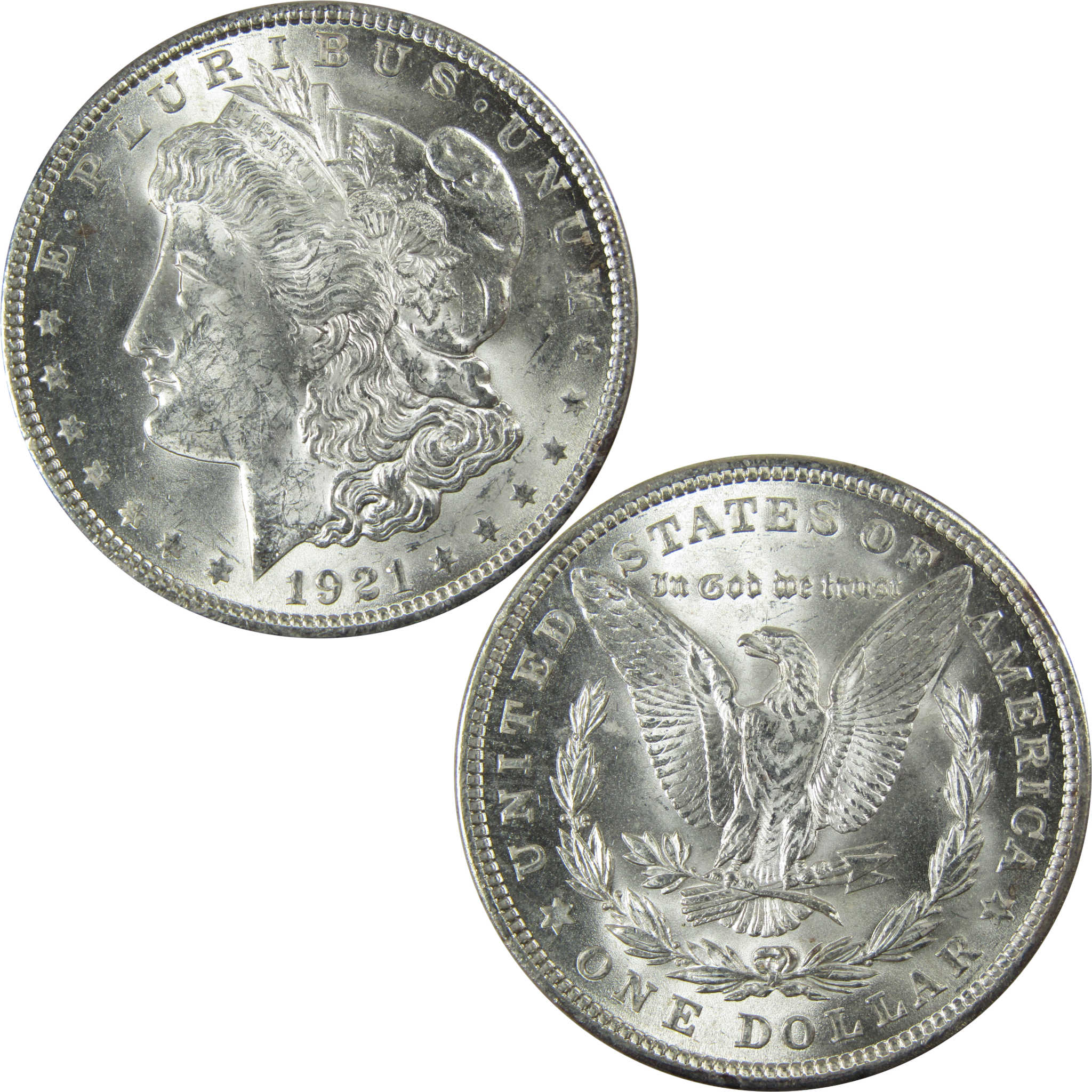 1921 Morgan Silver Dollar Uncirculated Mint State $1 Coin SKU:I26611
