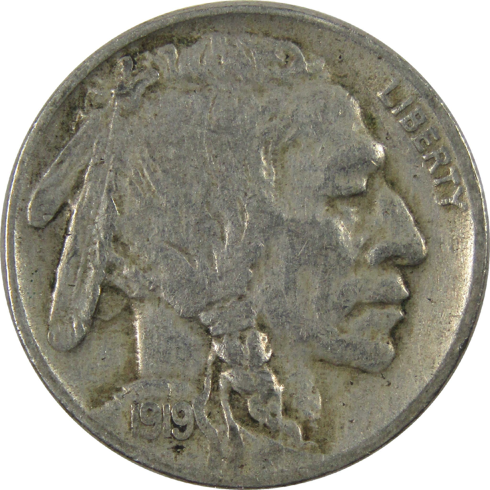 1919 Indian Head Buffalo Nickel AG About Good 5c Coin SKU:I11852