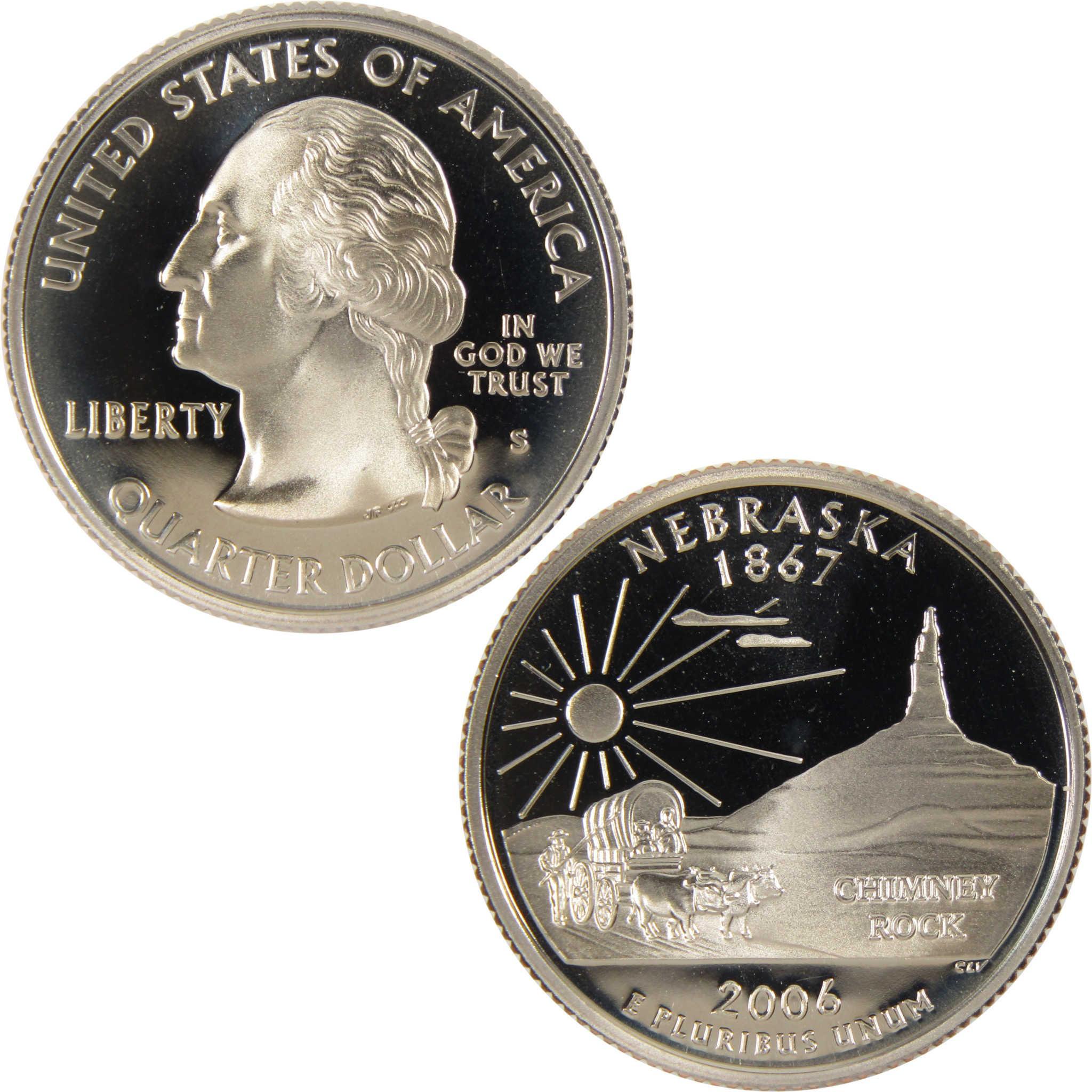 2006 S Nebraska State Quarter Clad 25c Proof Coin