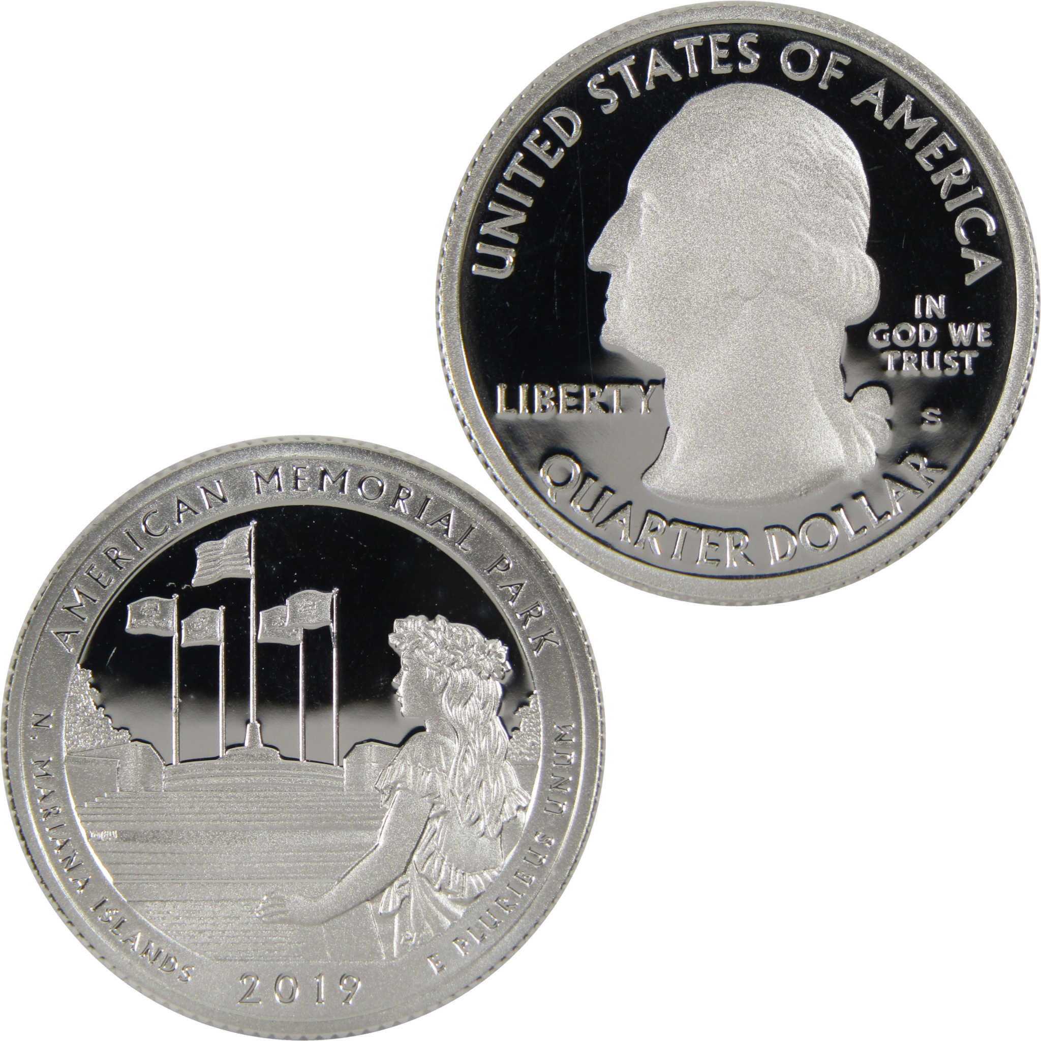 2019 S American Memorial Park National Park Quarter Silver Proof Coin