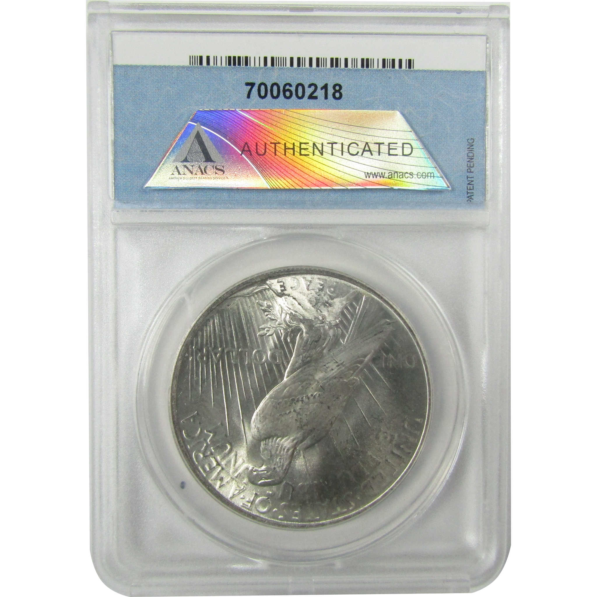 1922 Peace Silver Dollar MS 63 ANACS Uncirculated $1 Coin SKU:I28303