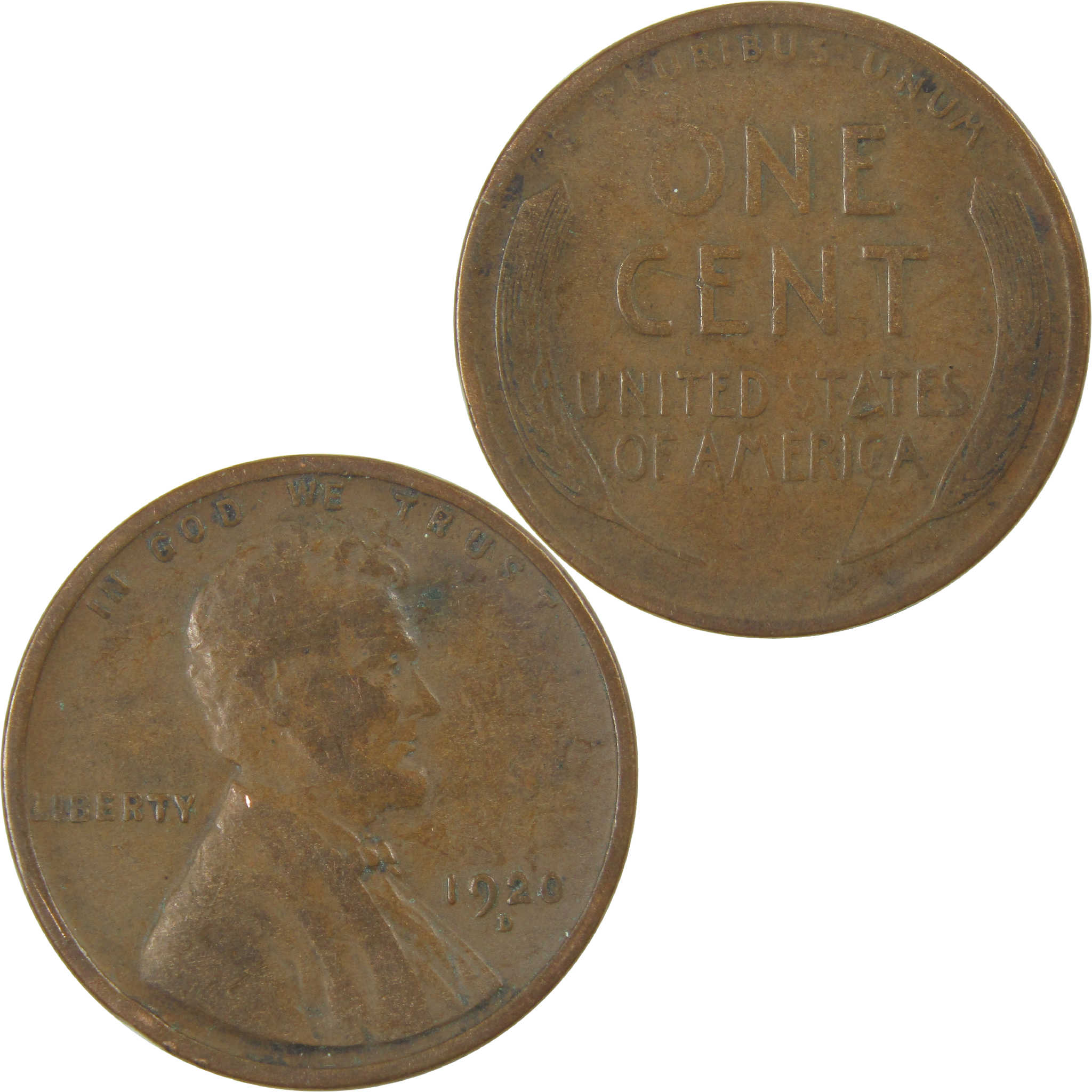 1920 D Lincoln Wheat Cent Circulated Penny 1c Coin Collectible