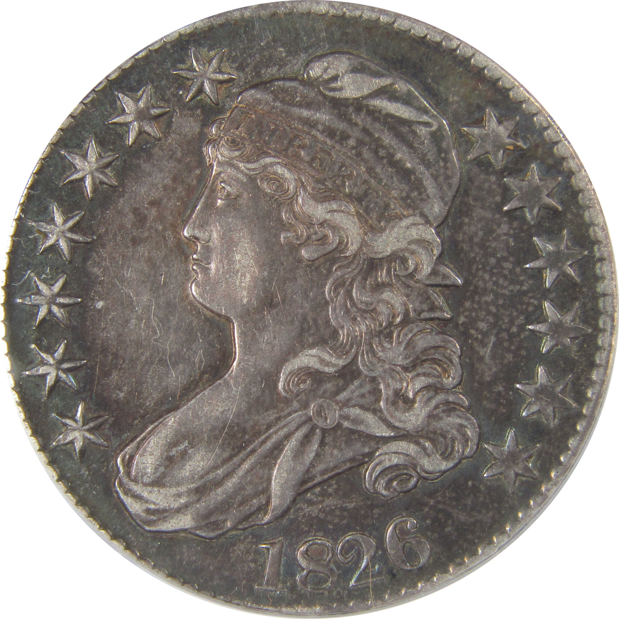 1826 Capped Bust Half Dollar AU 50 Details ANACS Silver SKU:CPC1157