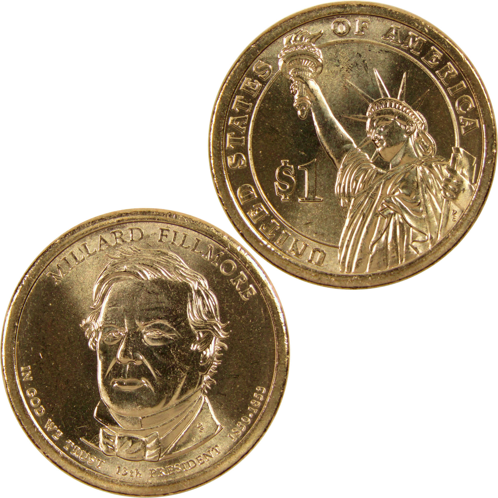 2010 P Millard Fillmore Presidential Dollar BU Uncirculated 1 Coin