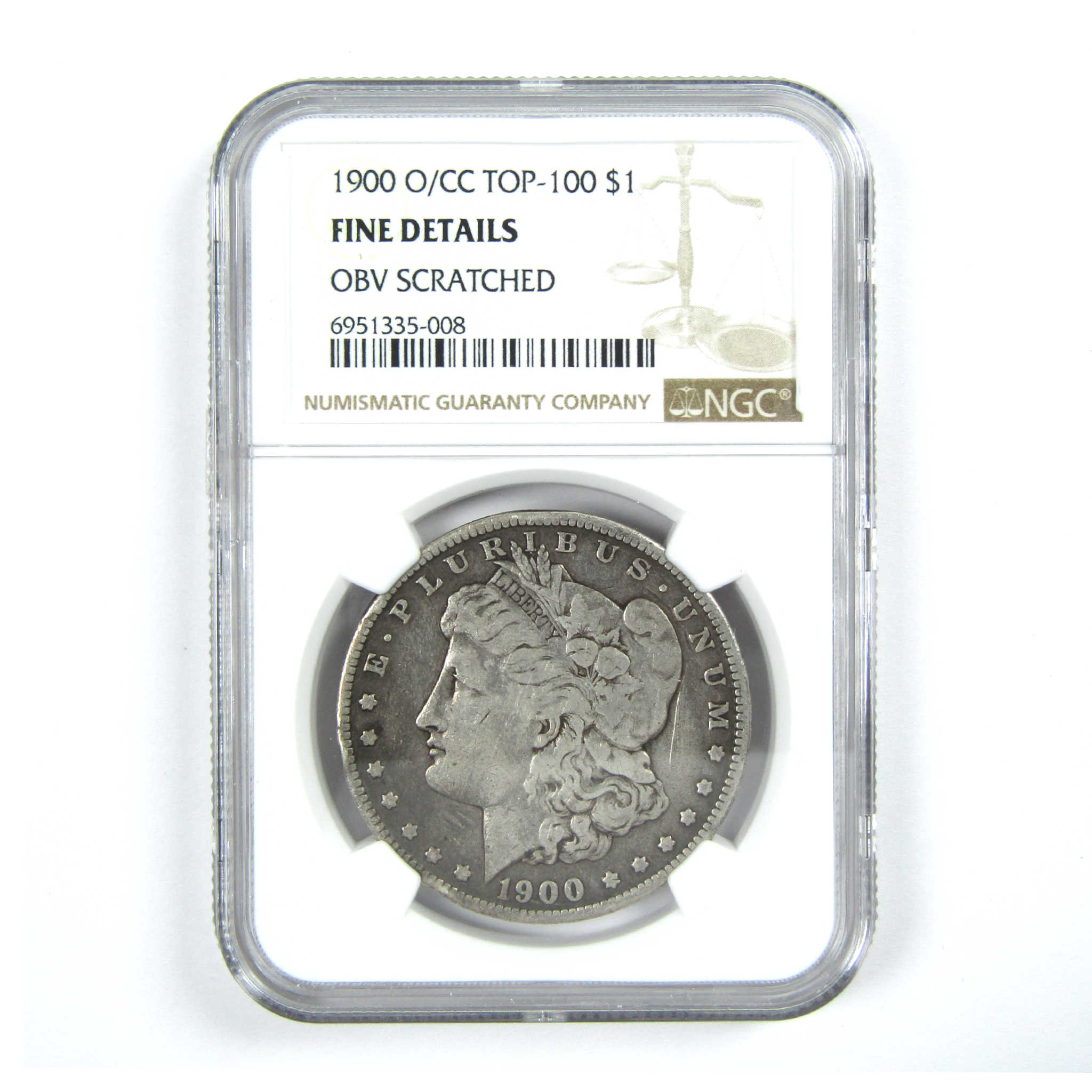 1900 O/CC Morgan Dollar F Fine Details NGC Silver $1 Coin SKU:I13223 - Morgan coin - Morgan silver dollar - Morgan silver dollar for sale - Profile Coins &amp; Collectibles