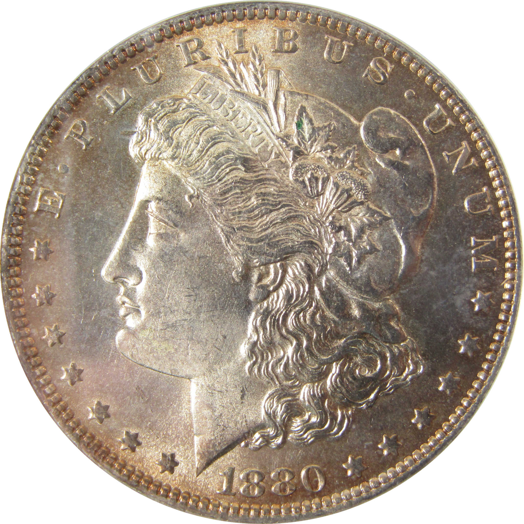 1880 Morgan Silver Dollar MS 63 ANACS Uncirculated $1 Coin SKU:I28484