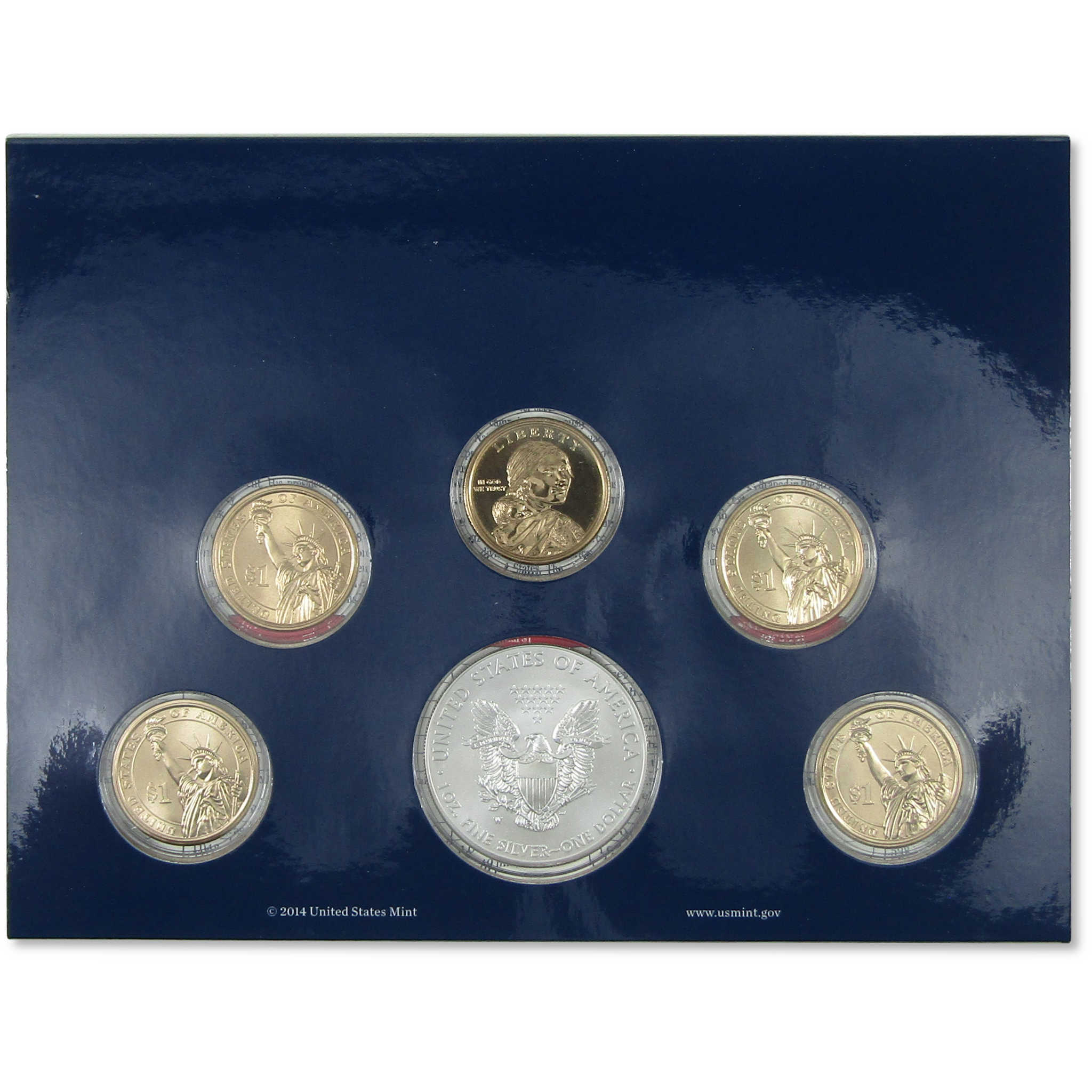 2014 U.S. Mint Annual Uncirculated Dollar Coin Set OGP COA SKU:CPC3851