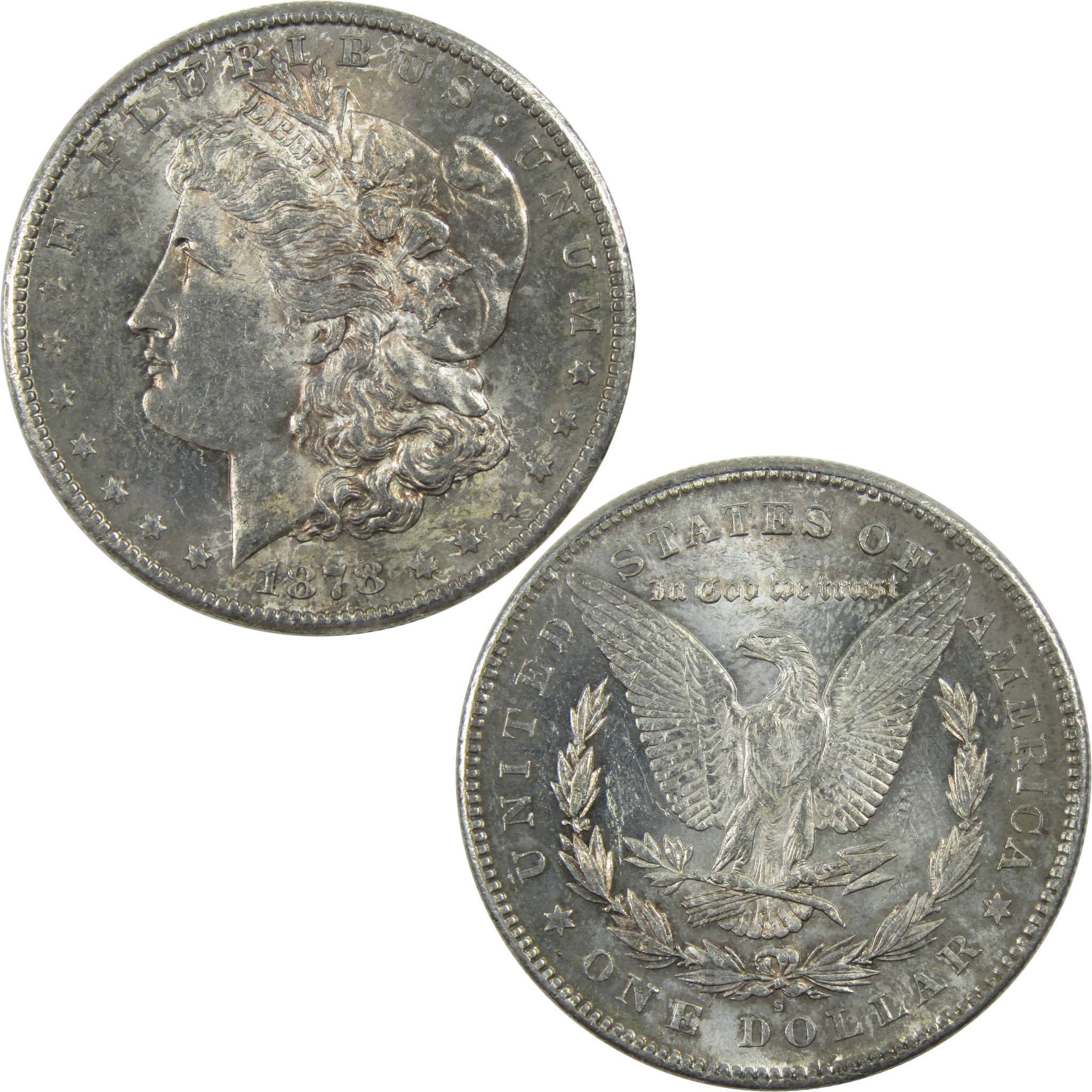 1878 S Morgan Dollar AU About Uncirculated Silver $1 Coin SKU:I11684 - Morgan coin - Morgan silver dollar - Morgan silver dollar for sale - Profile Coins &amp; Collectibles