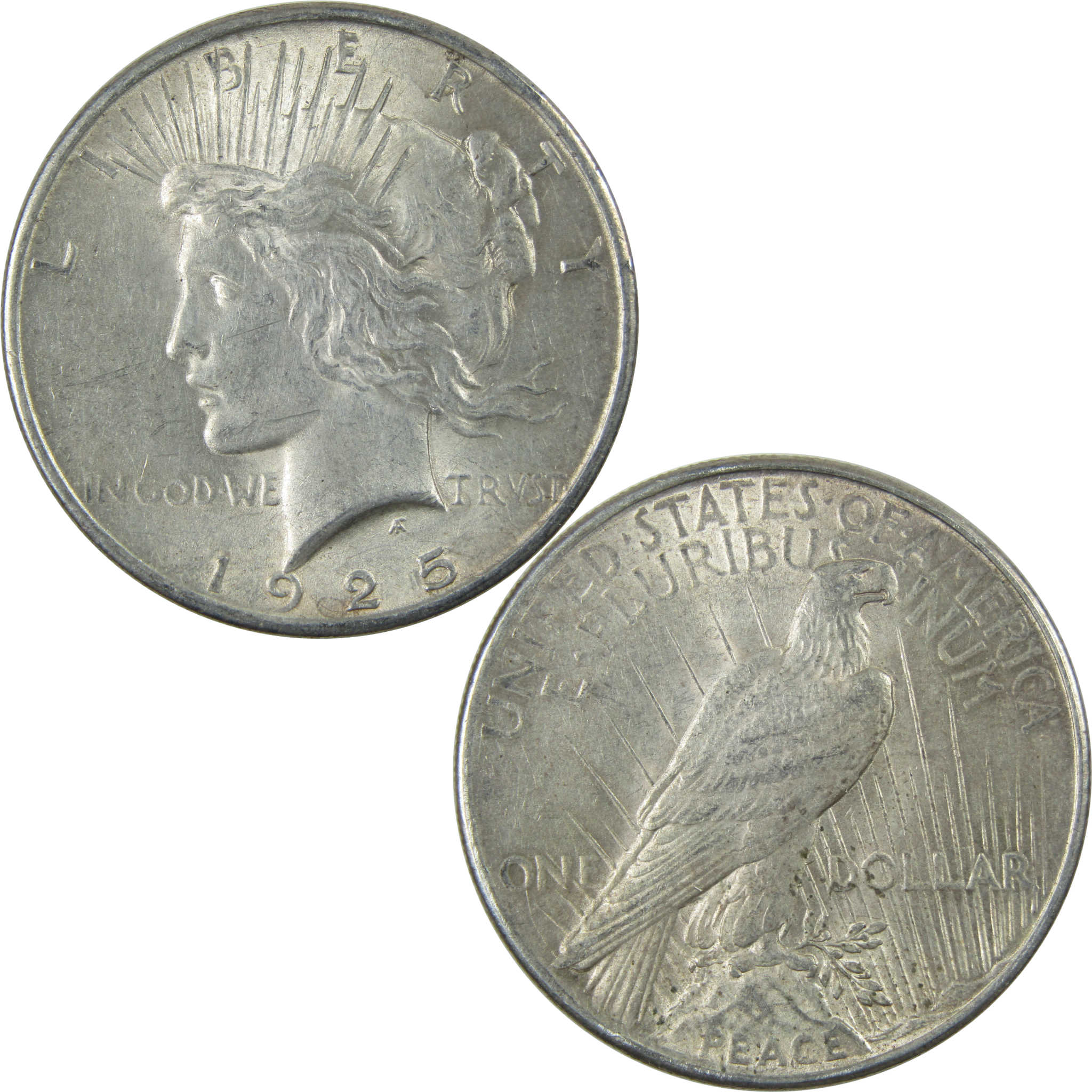 1925 Peace Dollar AU About Uncirculated Silver $1 Coin SKU:I15103