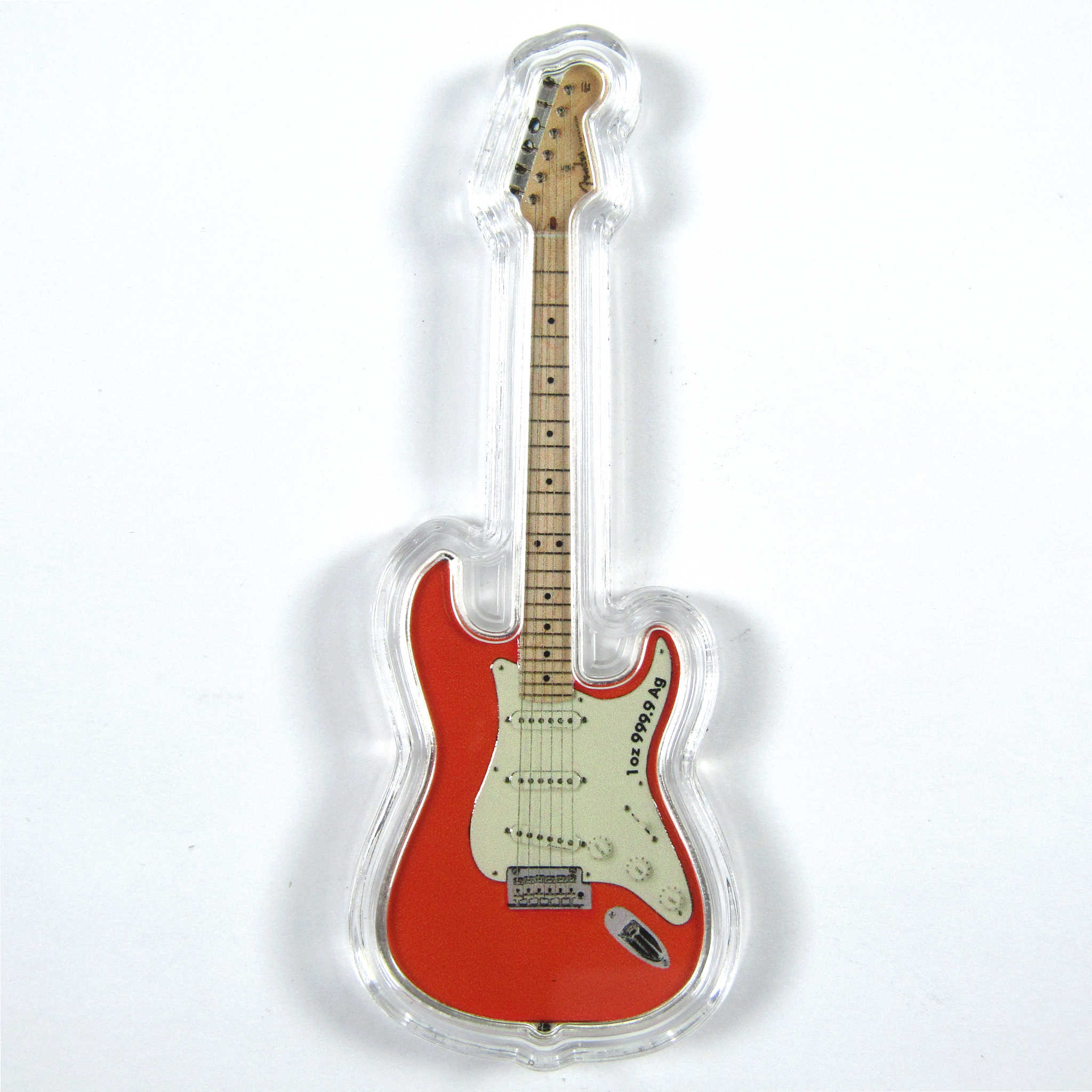 2022 Fender Stratocaster Guitar Uncirculated 1 oz Silver COA SKU:LW167