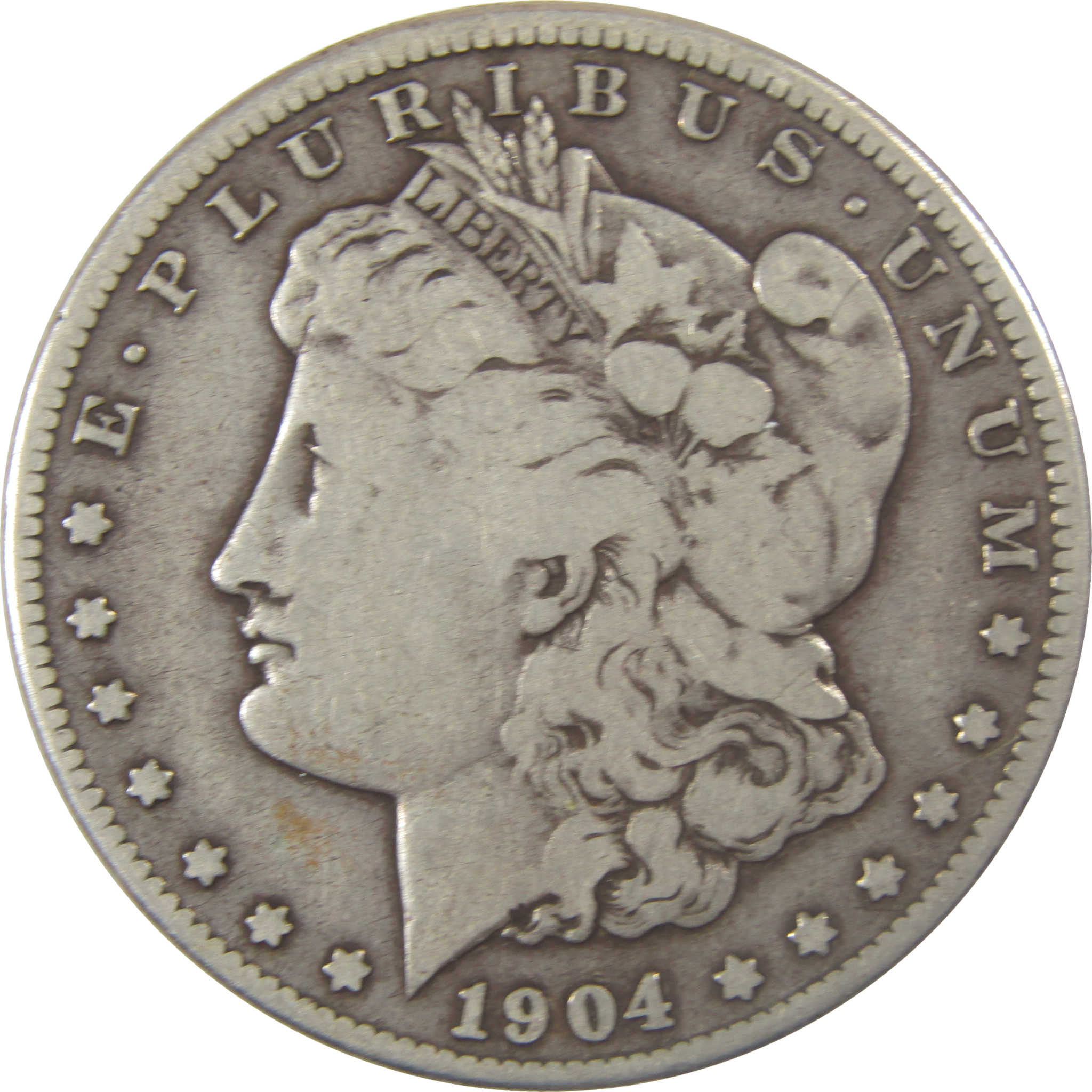 1904 S Morgan Silver Dollar VG Very Good $1 Coin SKU:I24607 - Morgan coin - Morgan silver dollar - Morgan silver dollar for sale - Profile Coins &amp; Collectibles
