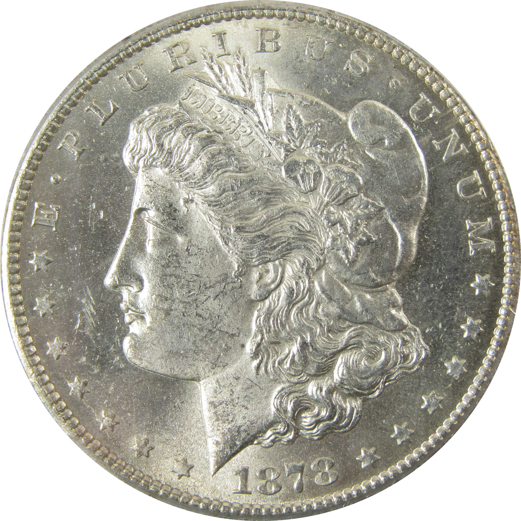 1878 CC Morgan Silver Dollar MS 62 ANACS Uncirculated SKU:I28482