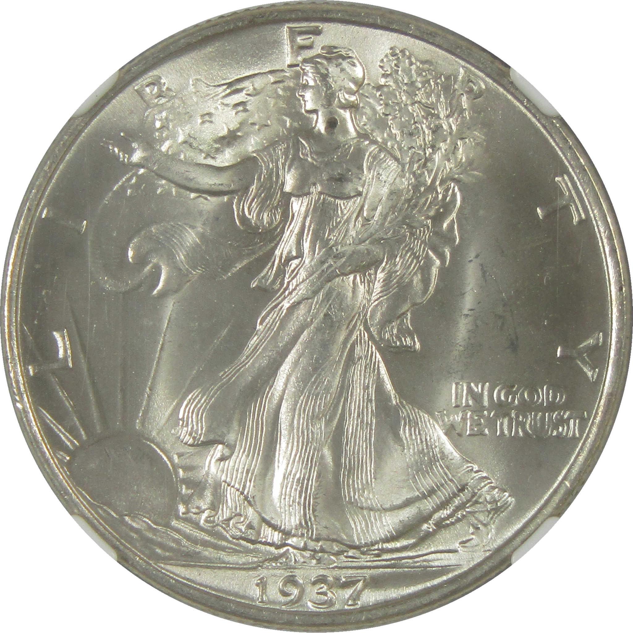 1937 Liberty Walking Silver Half Dollar MS 64 NGC Uncirculated