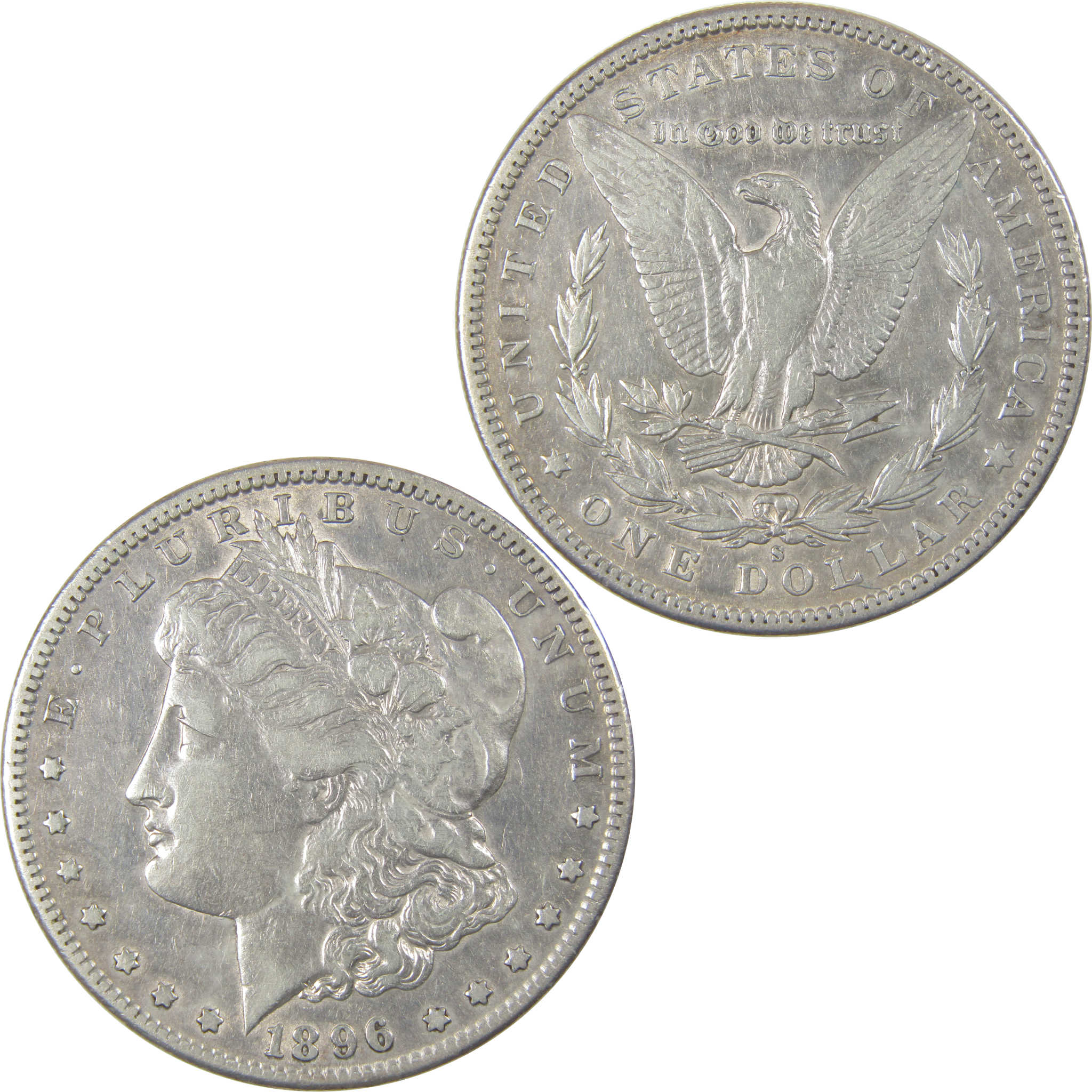1896 S Morgan Dollar VF Very Fine Details Silver $1 Coin SKU:I23846 - Morgan coin - Morgan silver dollar - Morgan silver dollar for sale - Profile Coins &amp; Collectibles