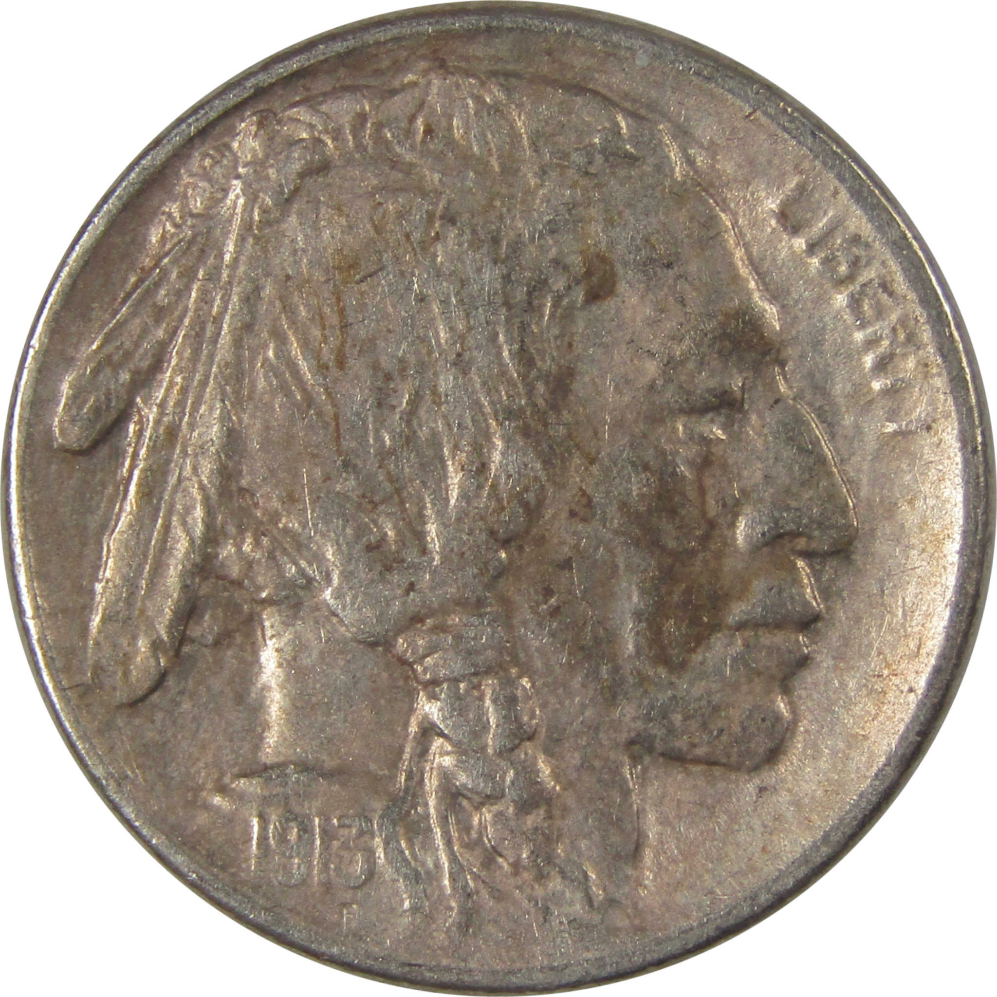 1913 S Type 1 Buffalo Nickel VF Very Fine Details 5c Coin SKU:I22877