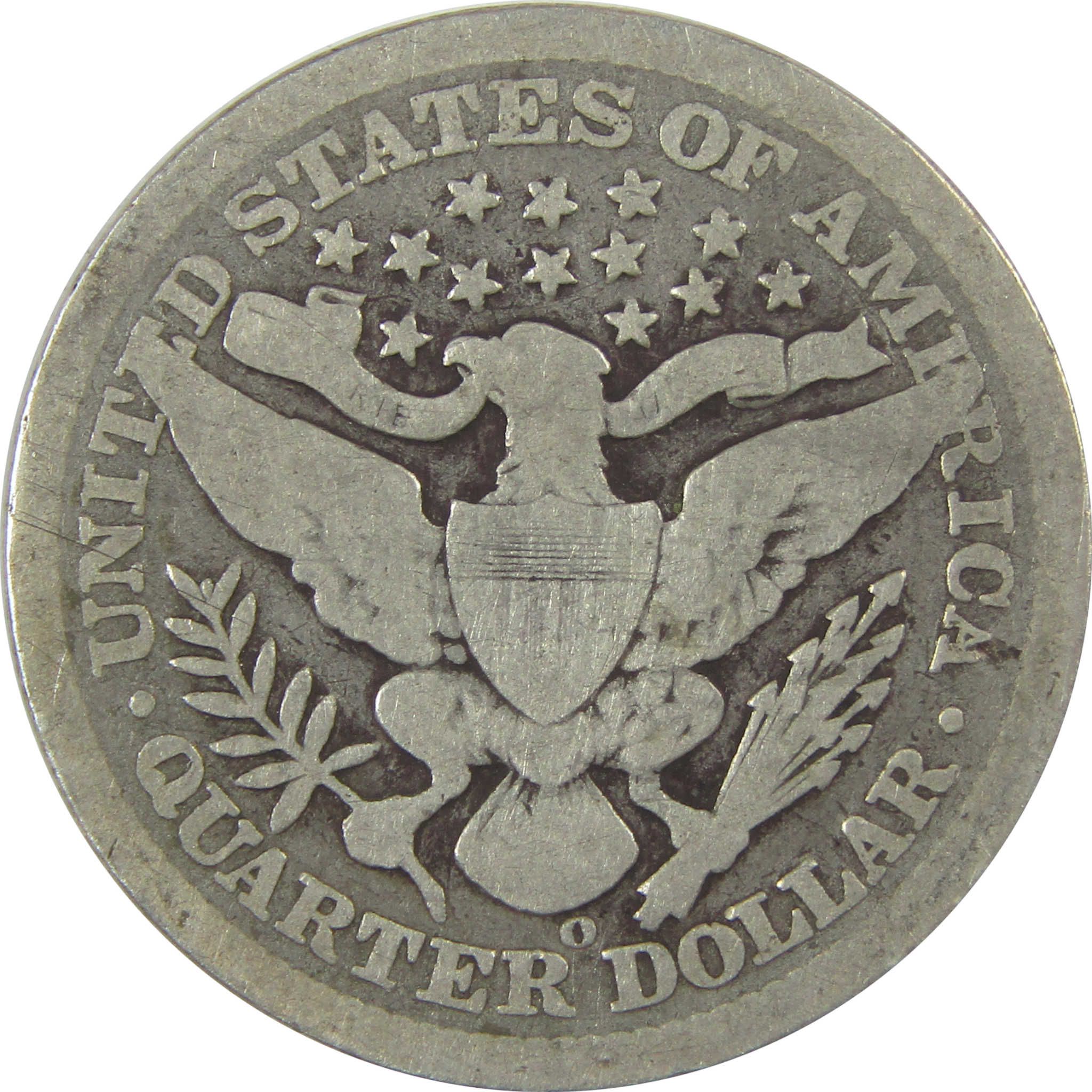 1897 O Barber Quarter G Good Details Silver 25c Coin SKU:I21794