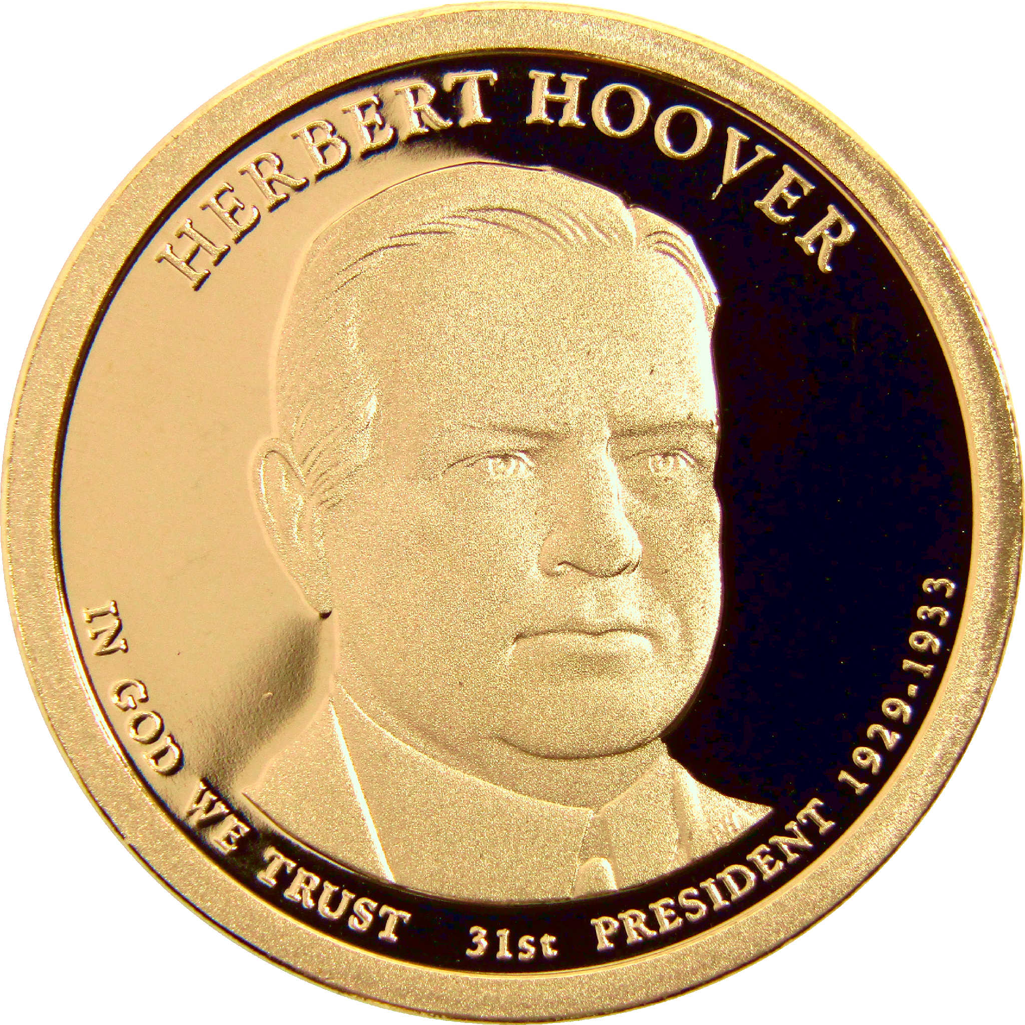 2014 S Herbert Hoover Presidential Dollar Choice Proof $1 Coin