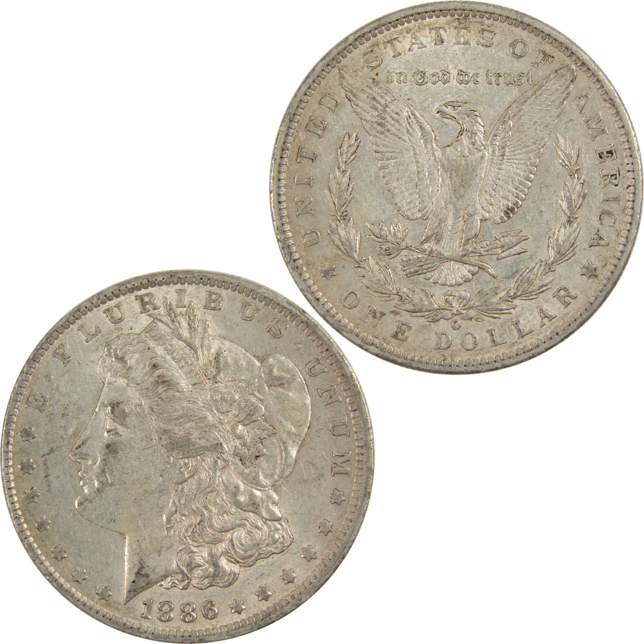 1886 O Morgan Dollar Borderline Uncirculated 90% Silver $1 SKU:I8088 - Morgan coin - Morgan silver dollar - Morgan silver dollar for sale - Profile Coins &amp; Collectibles