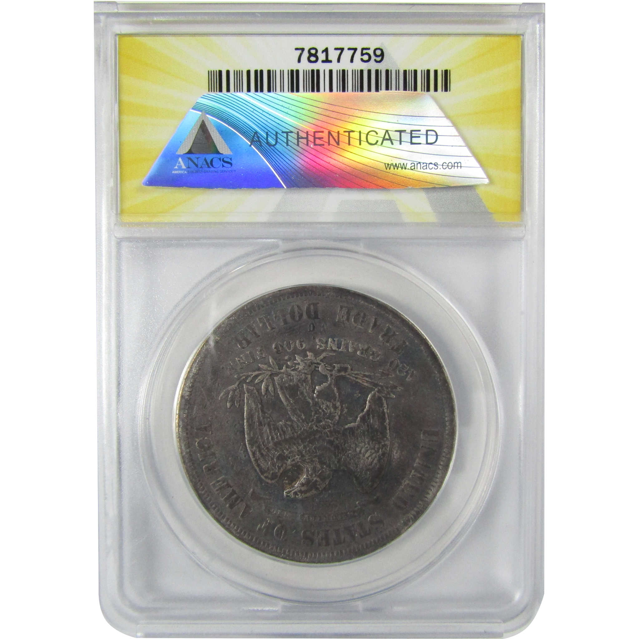 1875 CC Trade Silver Dollar VG 8 Details ANACS $1 Coin SKU:CP820