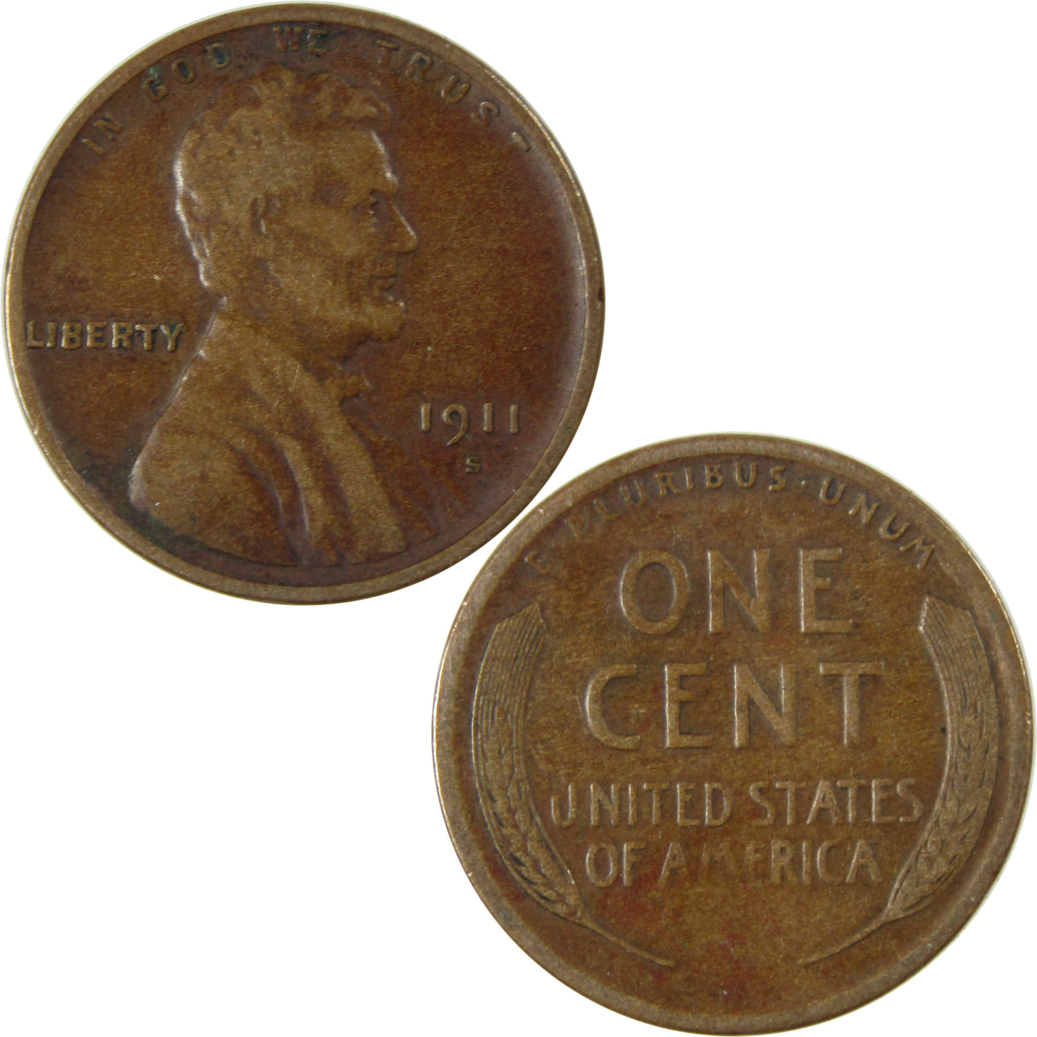 1911 S Lincoln Wheat Cent VF Very Fine Details Penny SKU:I26387
