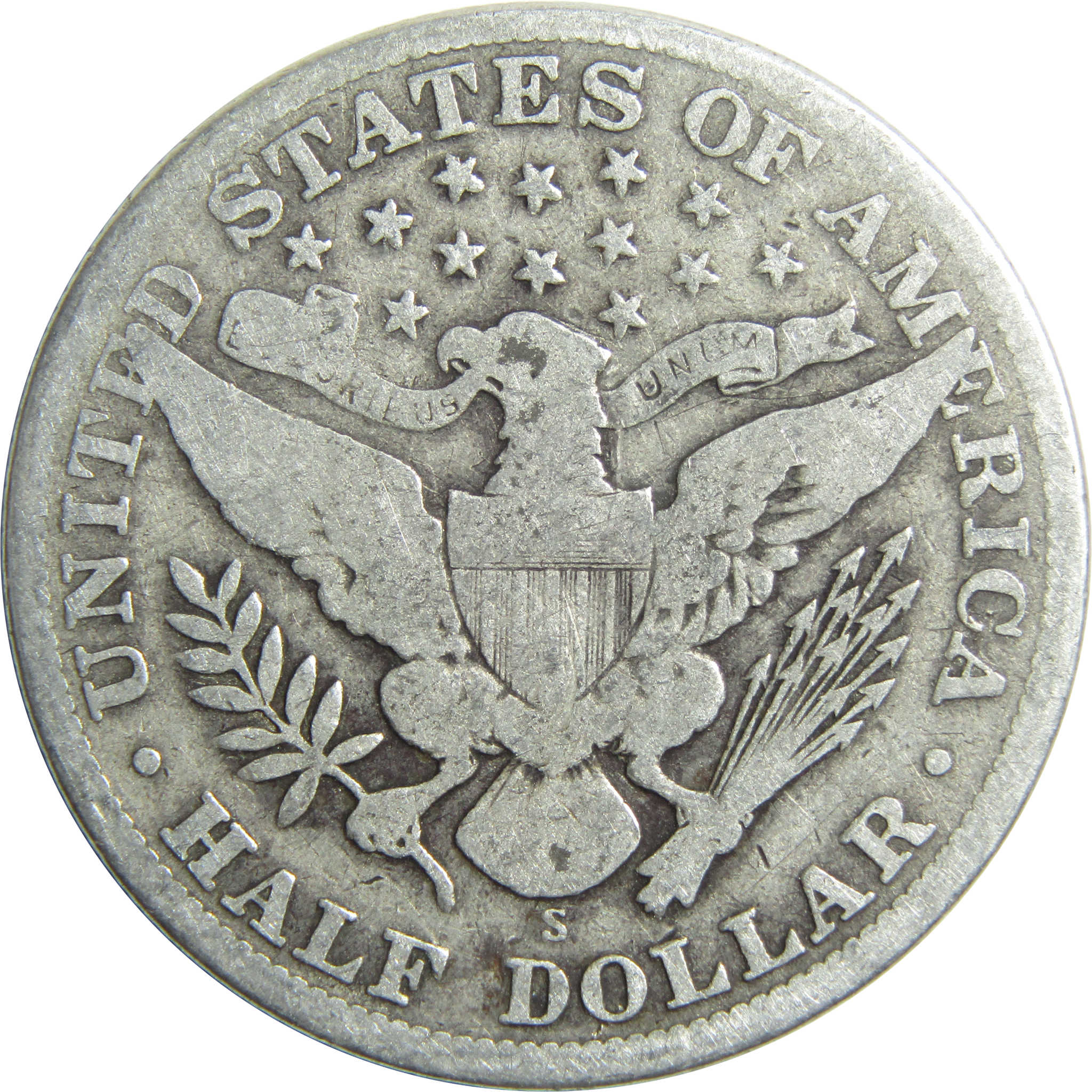 1912 S Barber Half Dollar G Good Silver 50c Coin SKU:I13242