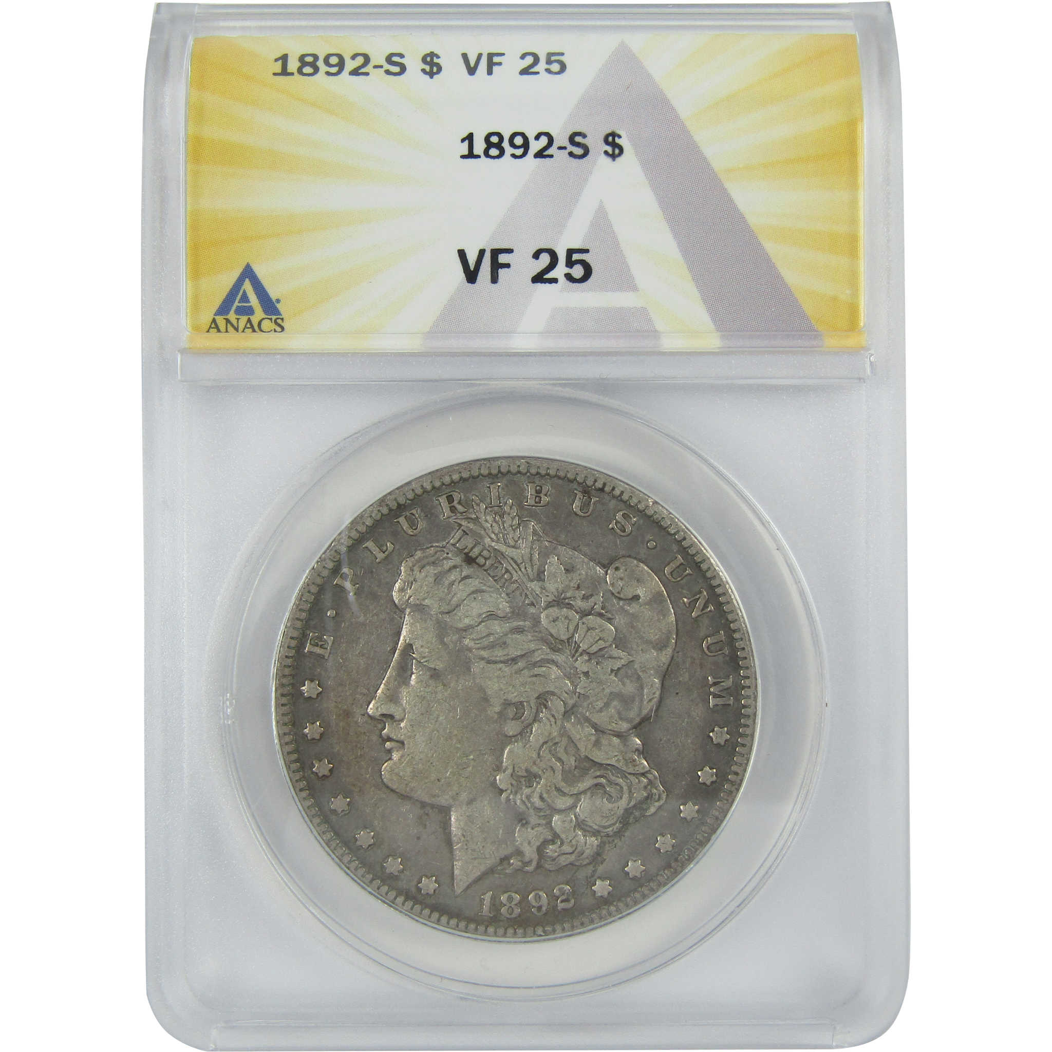 1892 S Morgan Dollar VF 25 ANACS Silver $1 Coin SKU:I16377 - Morgan coin - Morgan silver dollar - Morgan silver dollar for sale - Profile Coins &amp; Collectibles