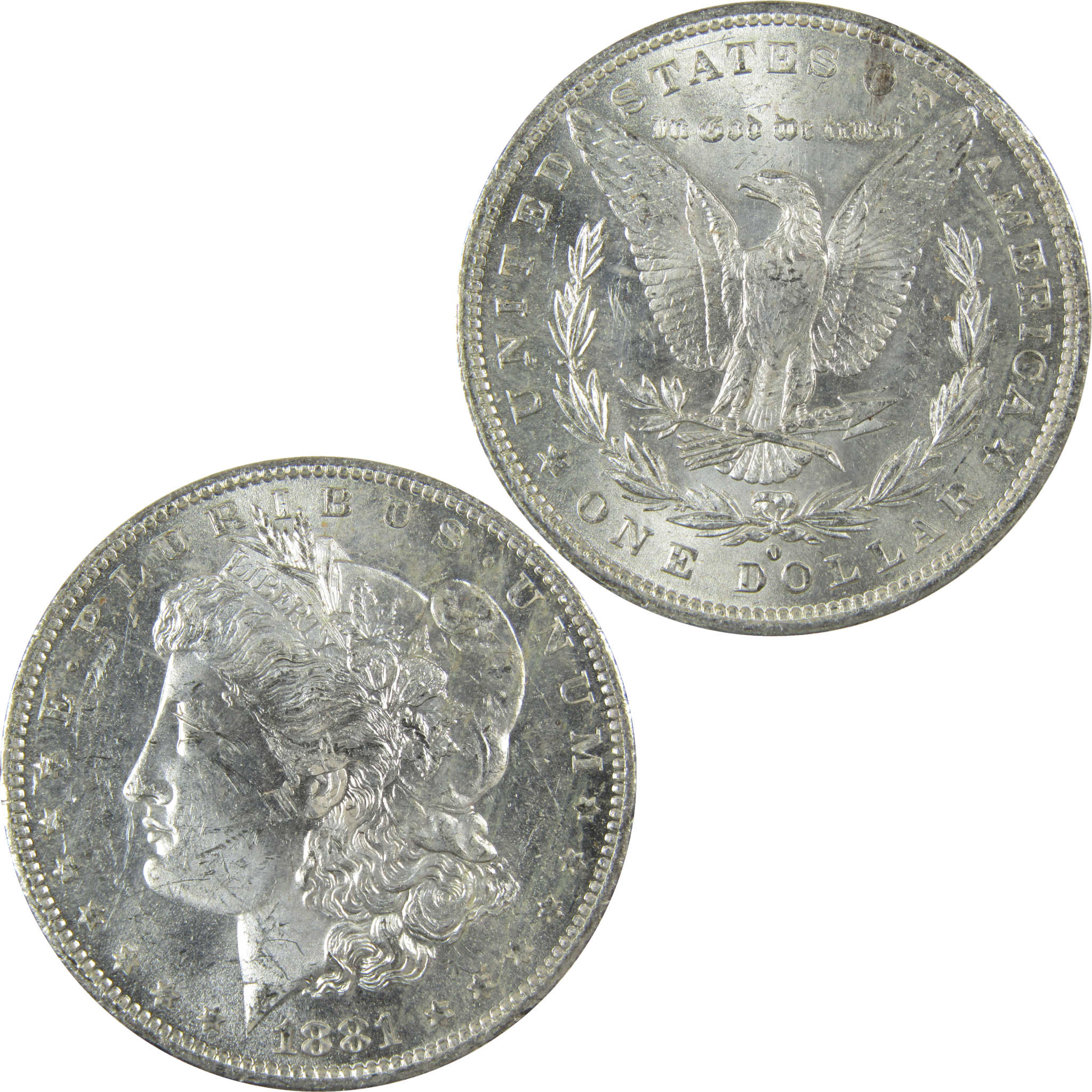 1881 O Morgan Silver Dollar Uncirculated Mint State $1 Coin SKU:I27715