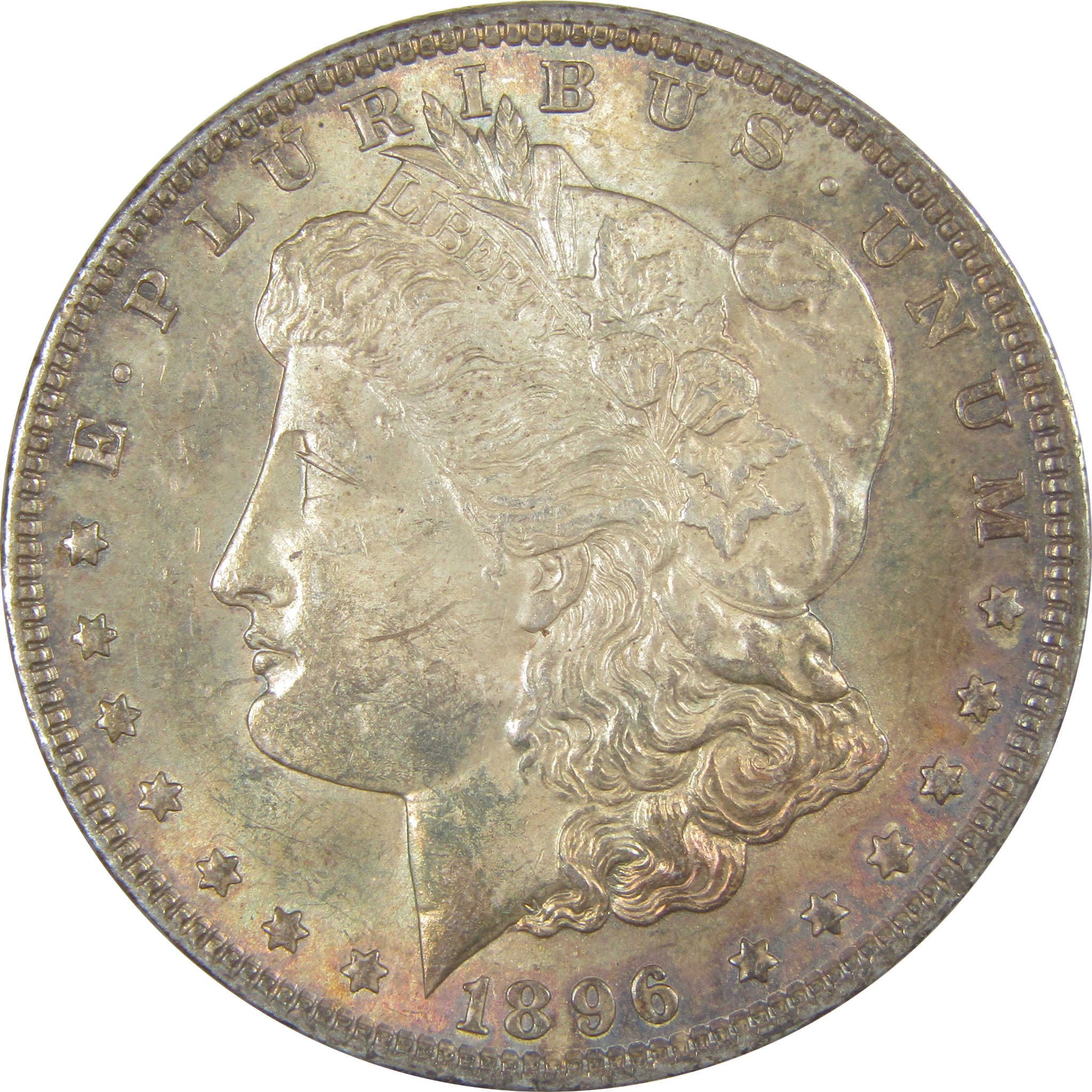 1896 Morgan Dollar Uncirculated Silver $1 Coin Toned SKU:CPC0999