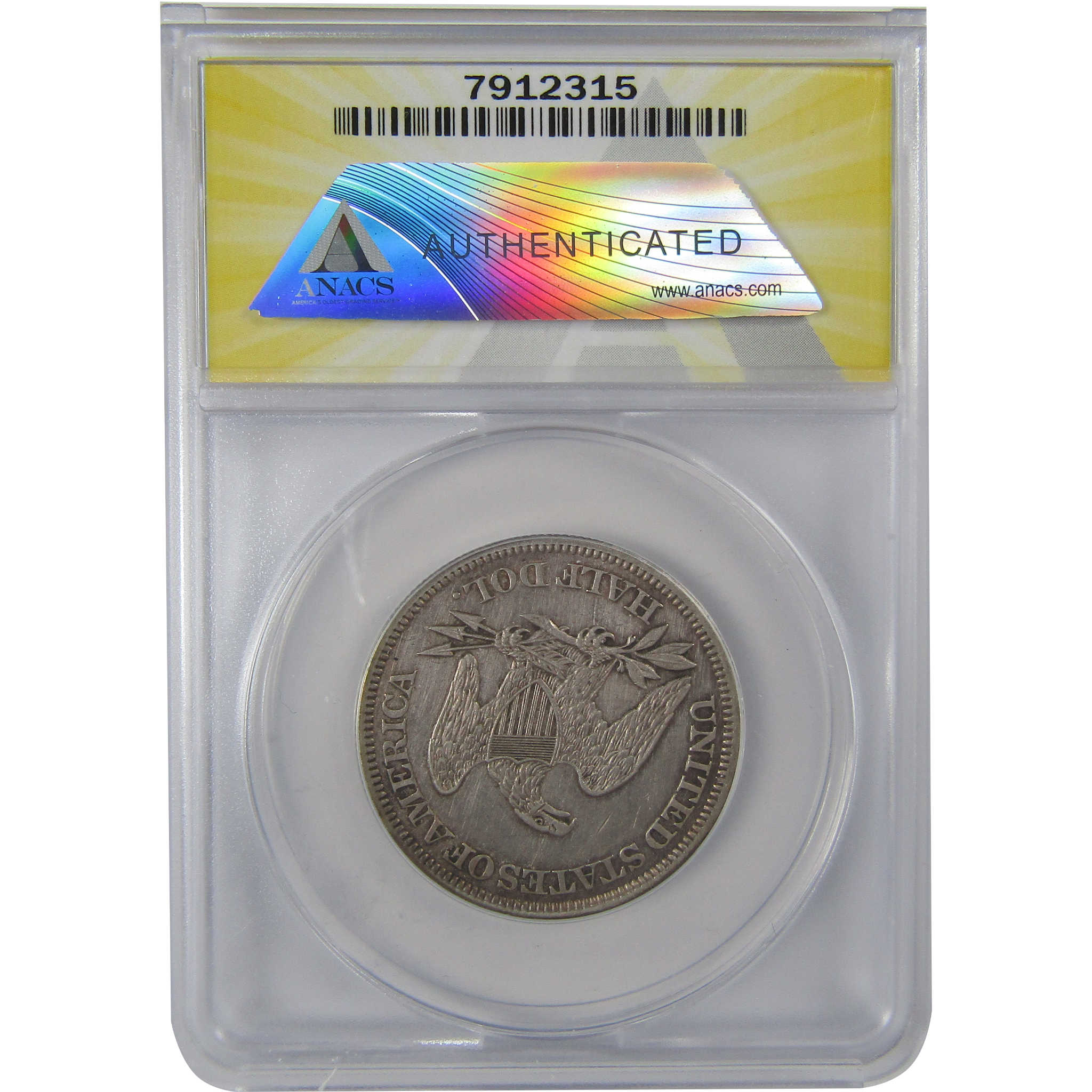 1861 Seated Liberty Half Dollar AU 58 Details ANACS Silver SKU:CPC1149