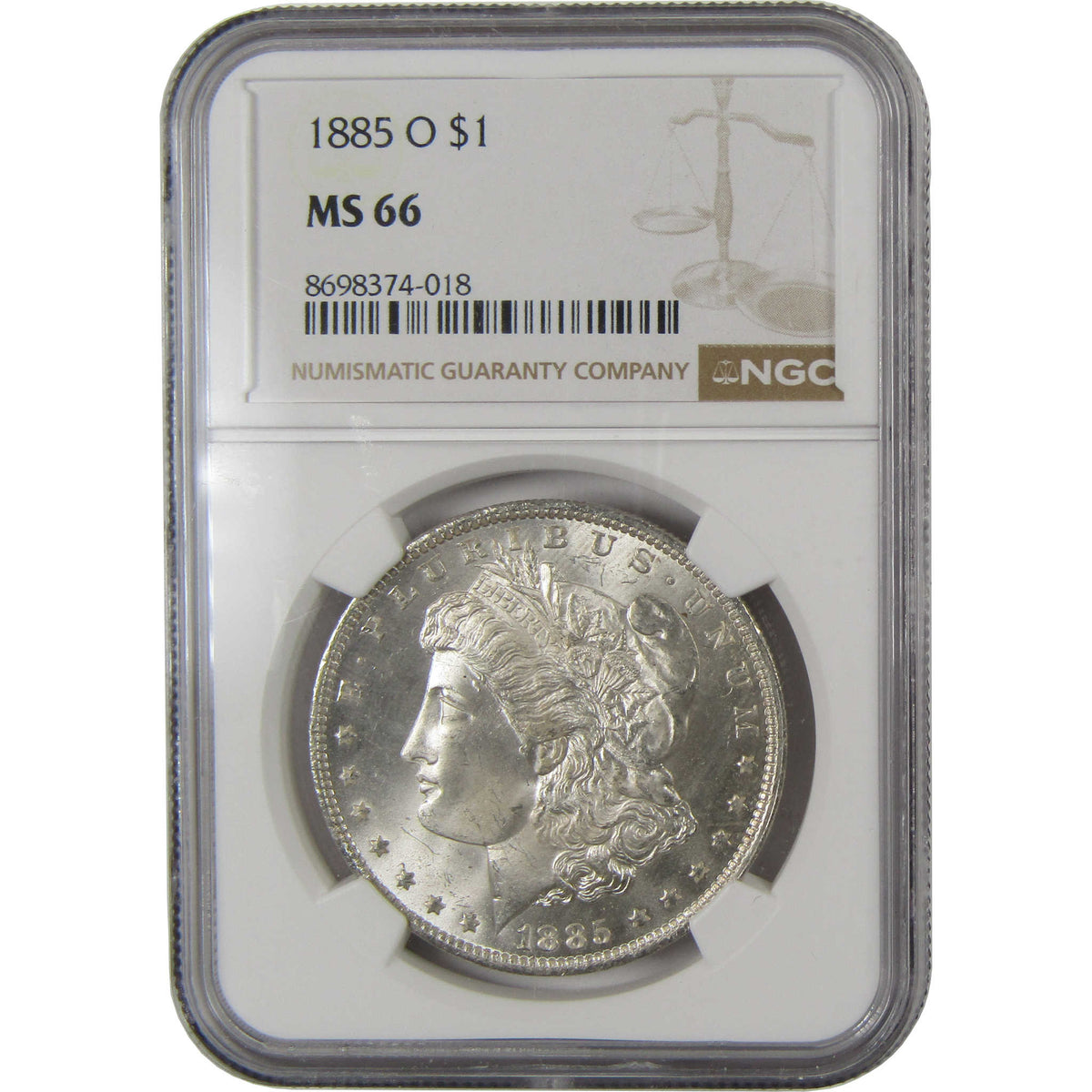 1885 O Morgan Silver Dollar MS 66 NGC Uncirculated $1 Coin Collectible - Morgan coin - Morgan silver dollar - Morgan silver dollar for sale - Profile Coins &amp; Collectibles