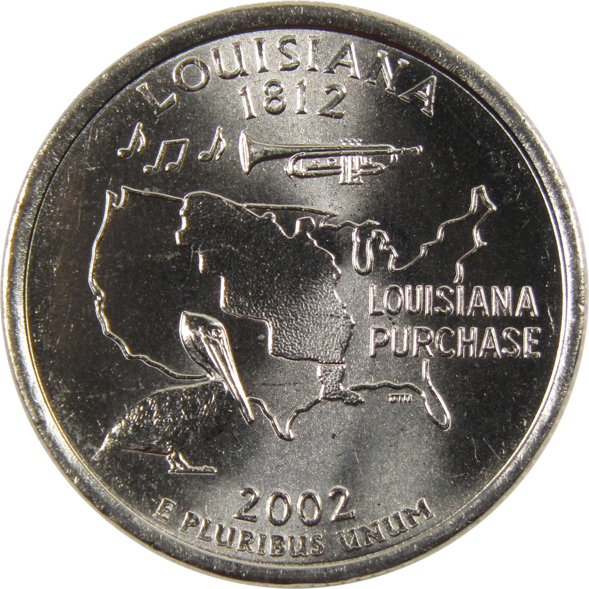 2002 D Louisiana State Quarter BU Uncirculated Clad 25c Coin