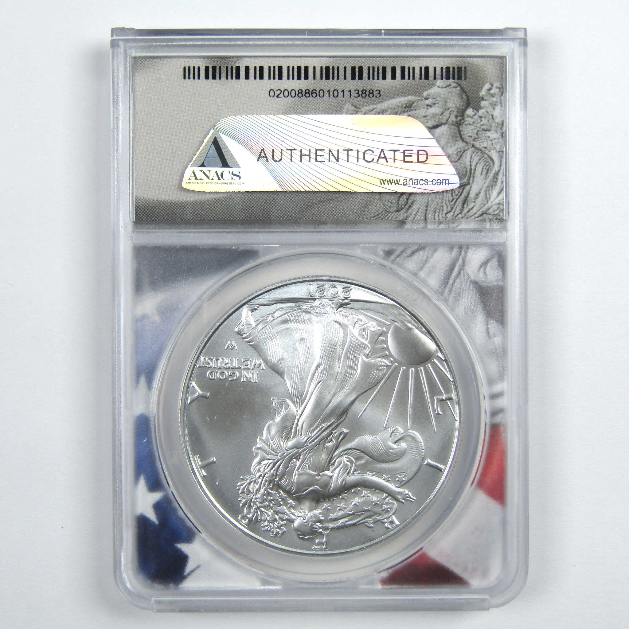 2021 (S) Type 2 American Silver Eagle MS 70 ANACS $1 SKU:CPC7835