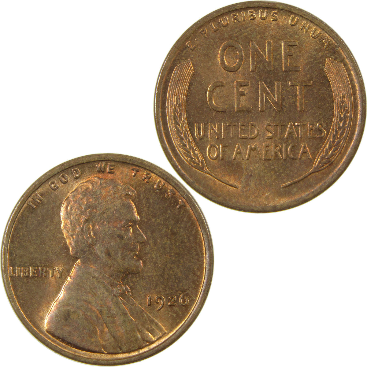 1926 Lincoln Wheat Cent Uncirculated Penny 1c Coin SKU:I28259