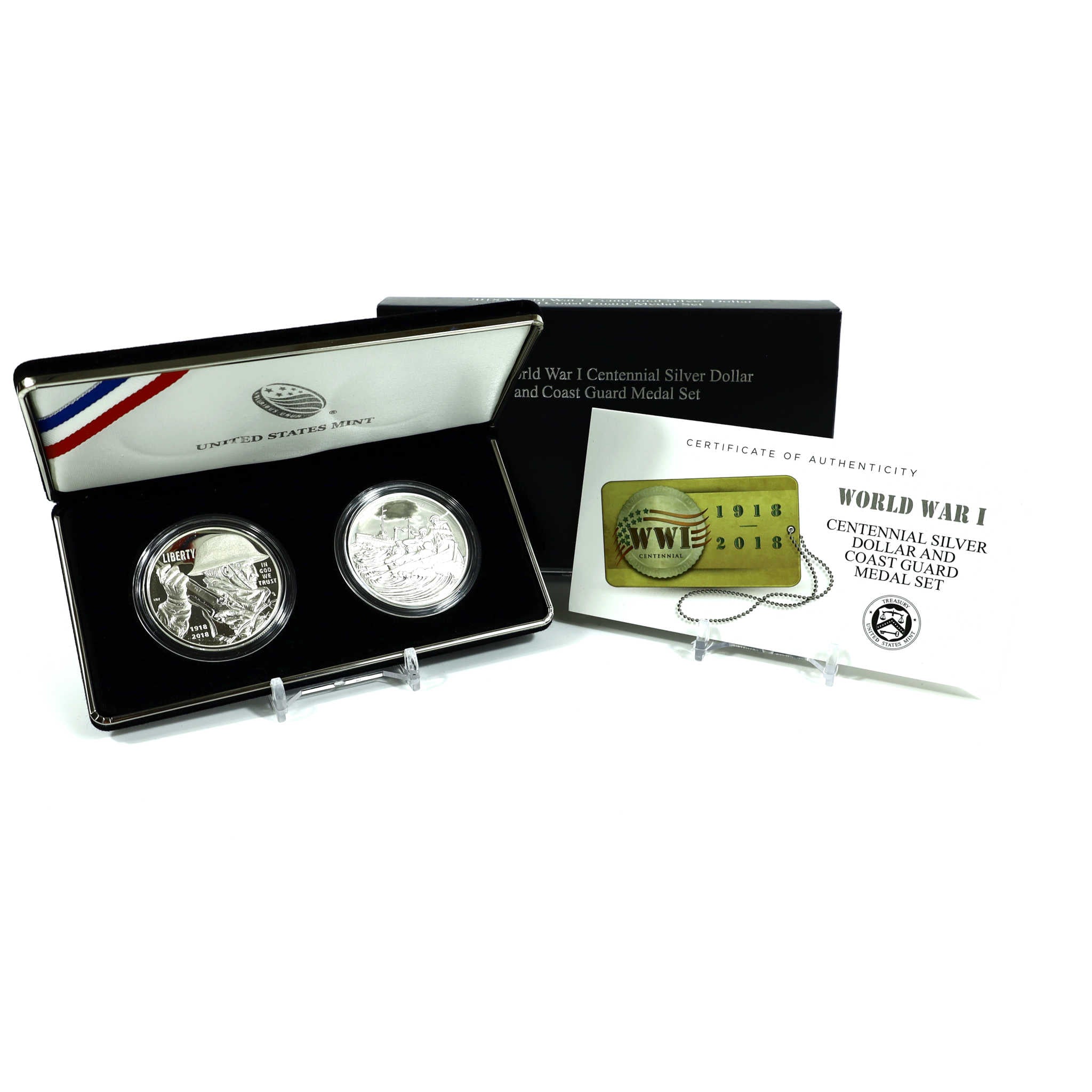 2008 World War I Centennial 2 Piece Set Silver Comm SKU:CPC3869