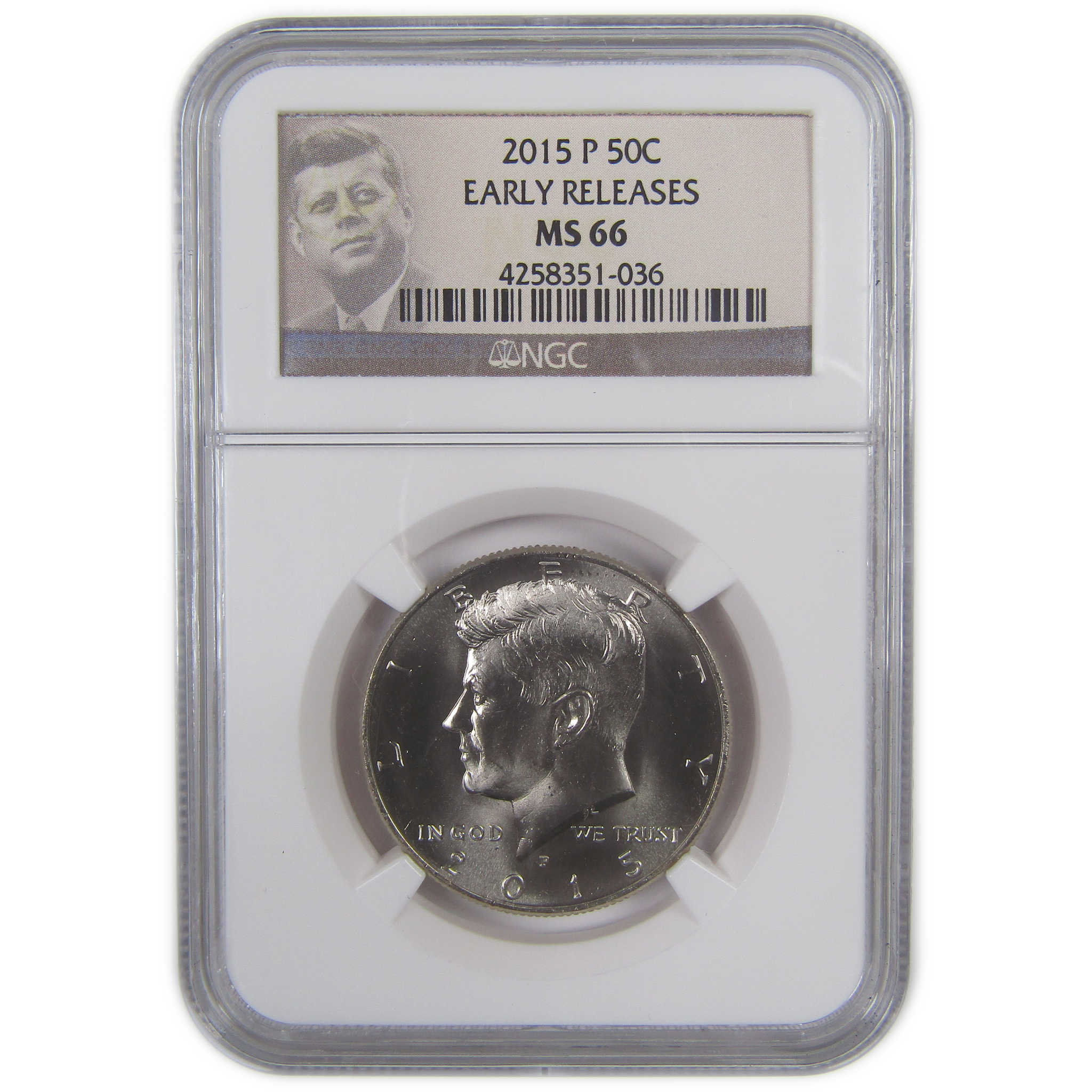 2015 P Kennedy Half Dollar MS 66 NGC Clad Early Releases SKU:CPC9753