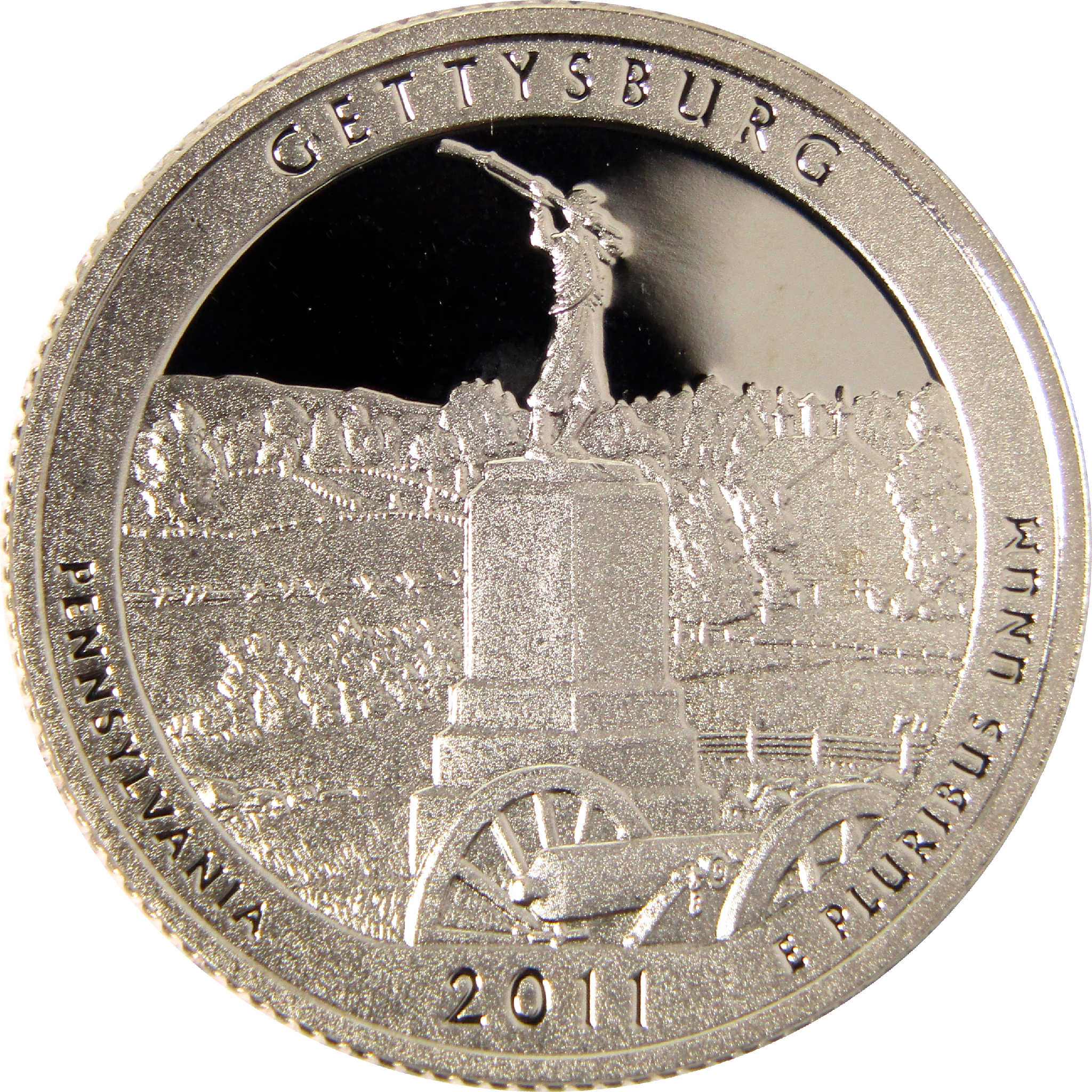 2011 S Gettysburg National Military Park Quarter Choice Proof Clad 25c